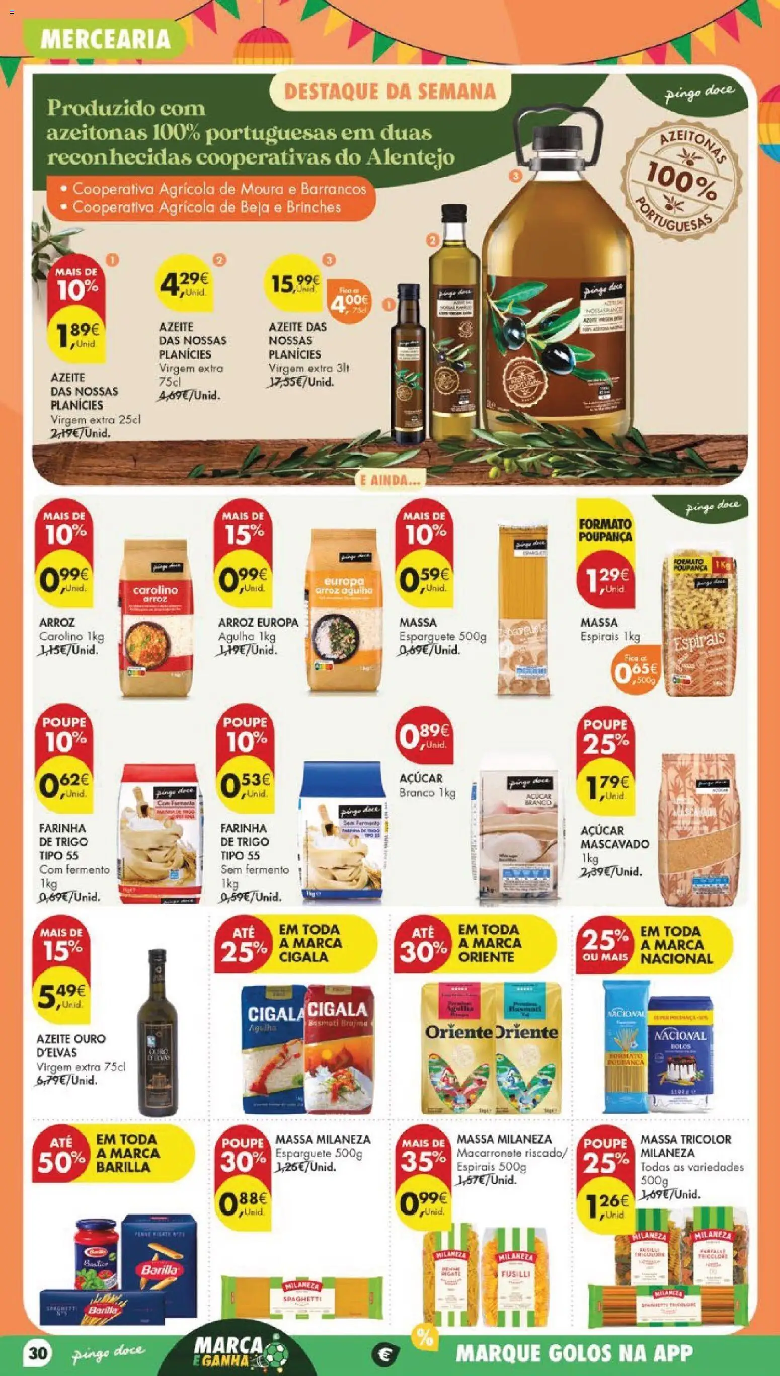 Pingo Doce folheto │ válido de 23/06/2026 | Página: 38 | Produtos: Esparguete, Azeitonas, Milaneza, Massa