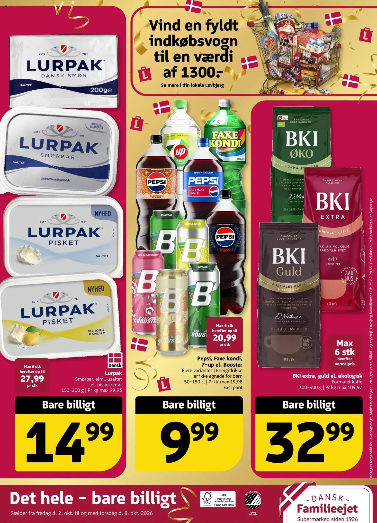 Løvbjerg tilbudsavis – gyldig fra 02/10/2026 | Side: 32 | Produkter: Smør, Kaffe, Lime, Energidrikke