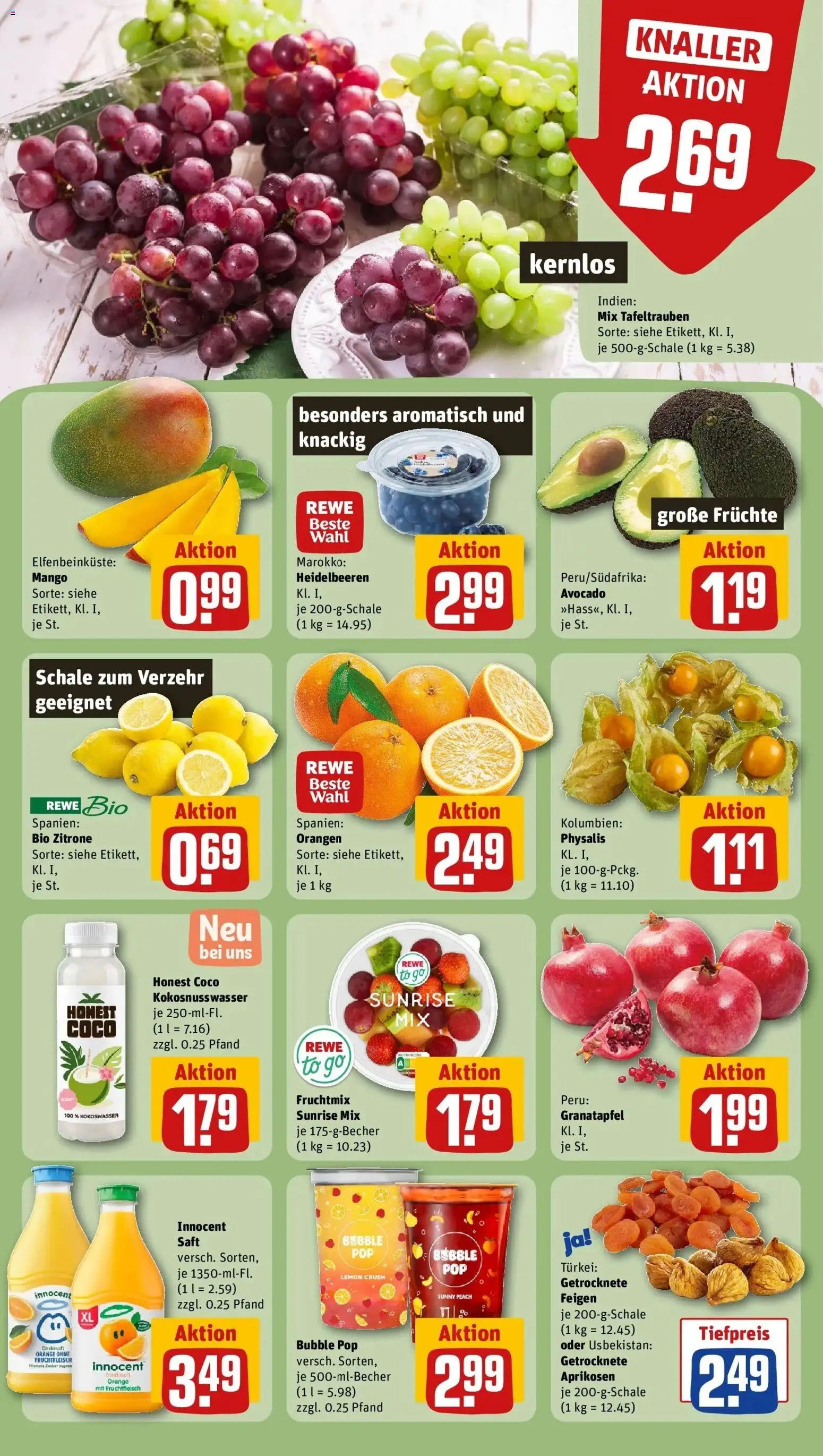 Rewe Prospekt Neuss / Allerheiligen	 – gültig ab 27.04.2026 | Seite: 6 | Produkte: Granatapfel, Avocado, Zucker, Saft