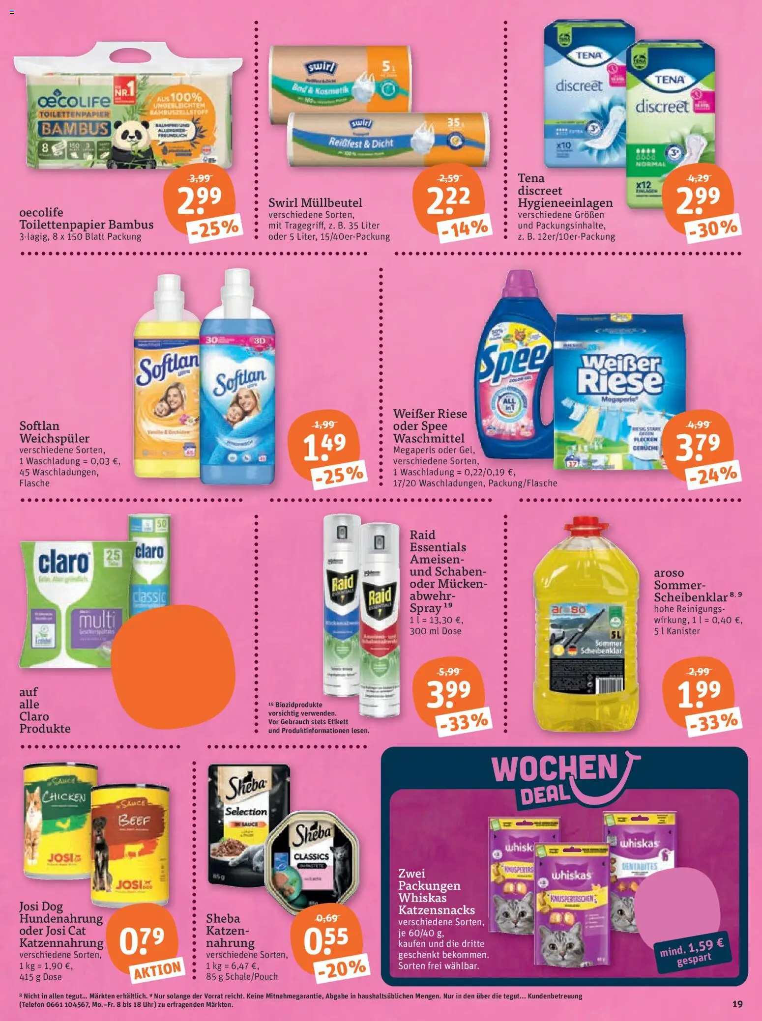 Tegut Prospekt – gültig ab 06.07.2026 | Seite: 21 | Produkte: Sheba, Weichspüler, Whiskas, Toilettenpapier