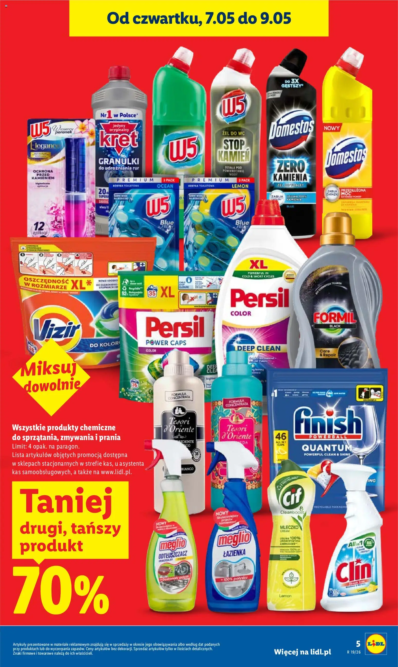 Lidl Polsko leták od 07.05.2026 | Strana: 5 | Produkty: Finish, Tesori d'Oriente, Wc, Persil