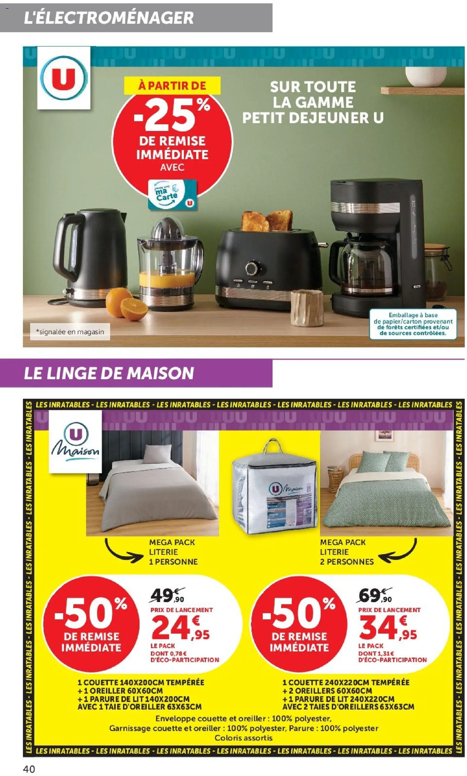 {H1} | Page: 40 | Produits: Parure de lit, Lit, Oreillers, Literie