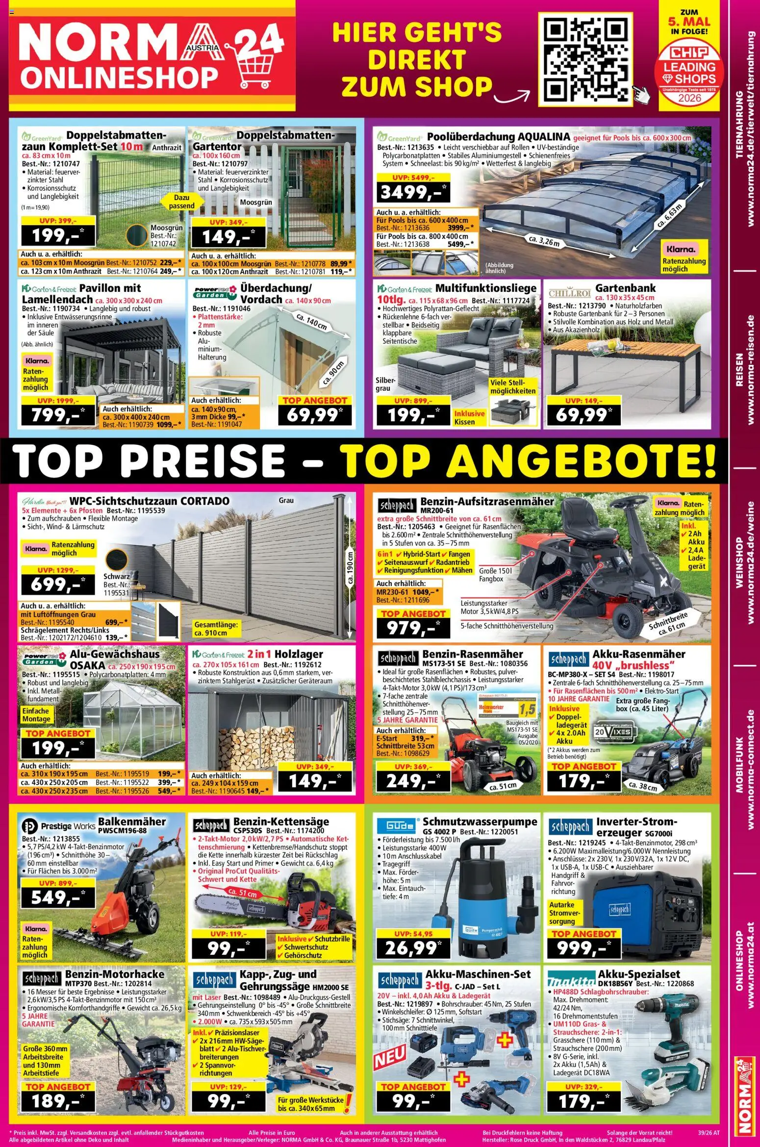 Norma Online shop gültig ab 21.09.2026 | Seite: 1 | Produkte: Gewicht, Kissen, Box