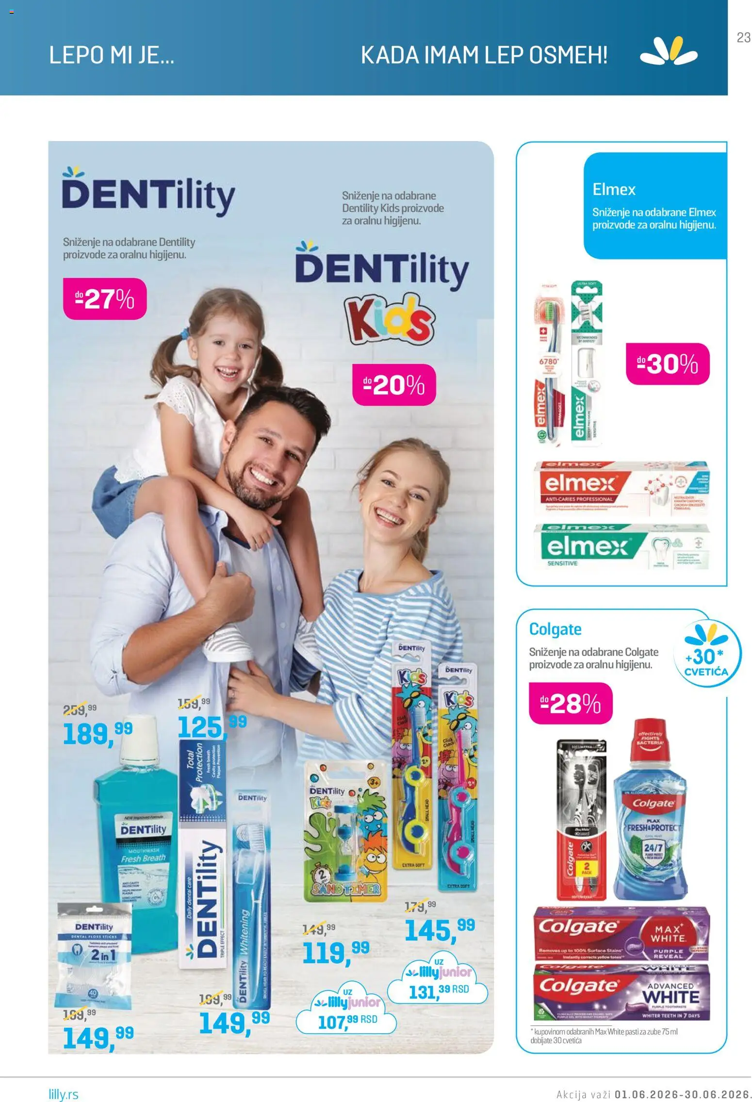 Lilly drogerie katalog - važi od 01.06.2026 | Strana: 23 | Proizvode: Colgate