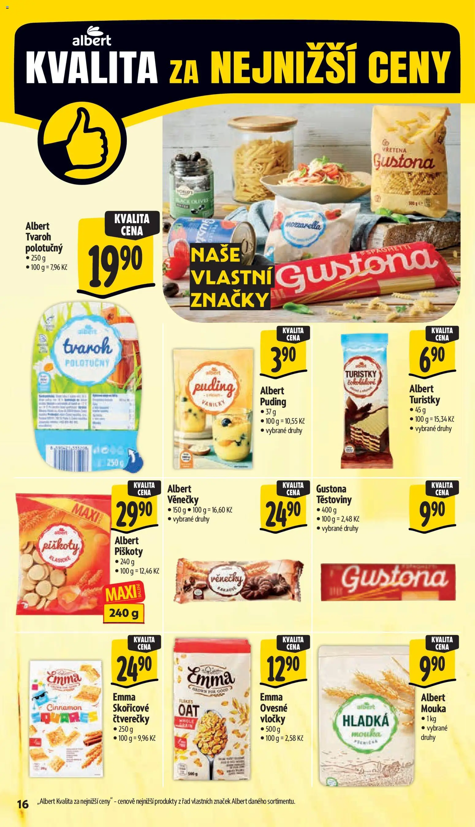 Albert leták - Supermarket od 22.07.2026 | Strana: 28 | Produkty: Těstoviny, Piškoty, Ovesné vločky, Mouka