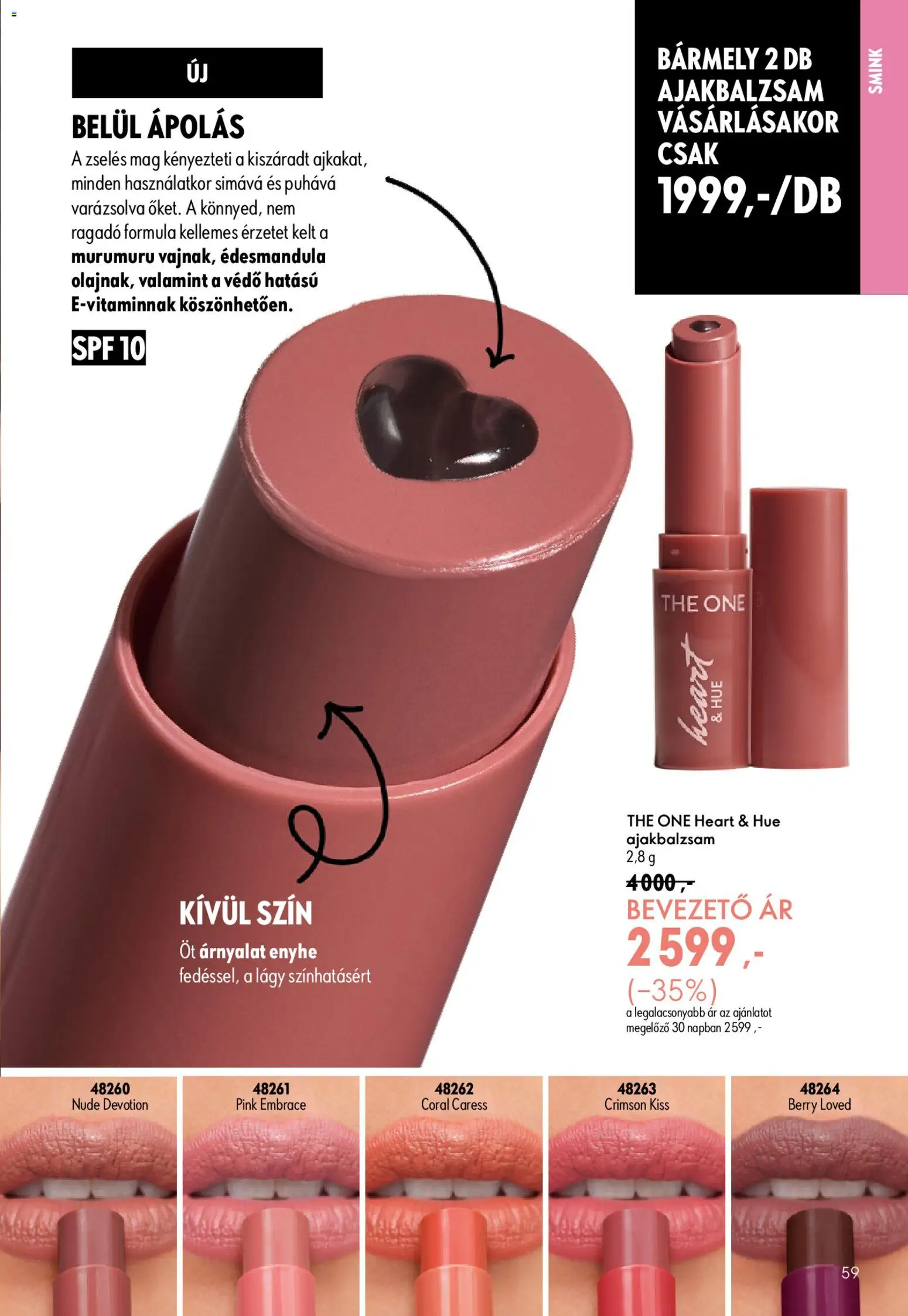 Oriflame akciós ujság - amely érvényes a következő dátumtól: 2026.08.19. | Oldal: 59 | Termékek: Smink