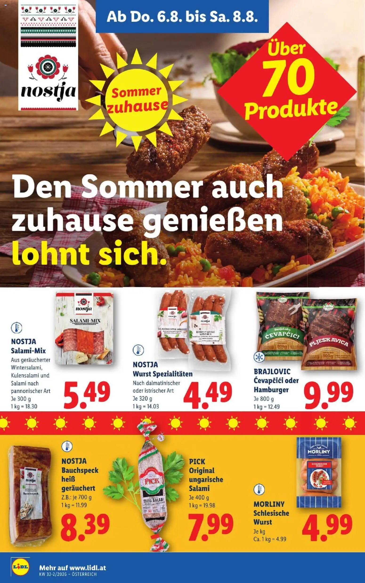 Lidl - Flugblatt gültig ab 06.08.2026 | Seite: 14 | Produkte: Wurst, Salami