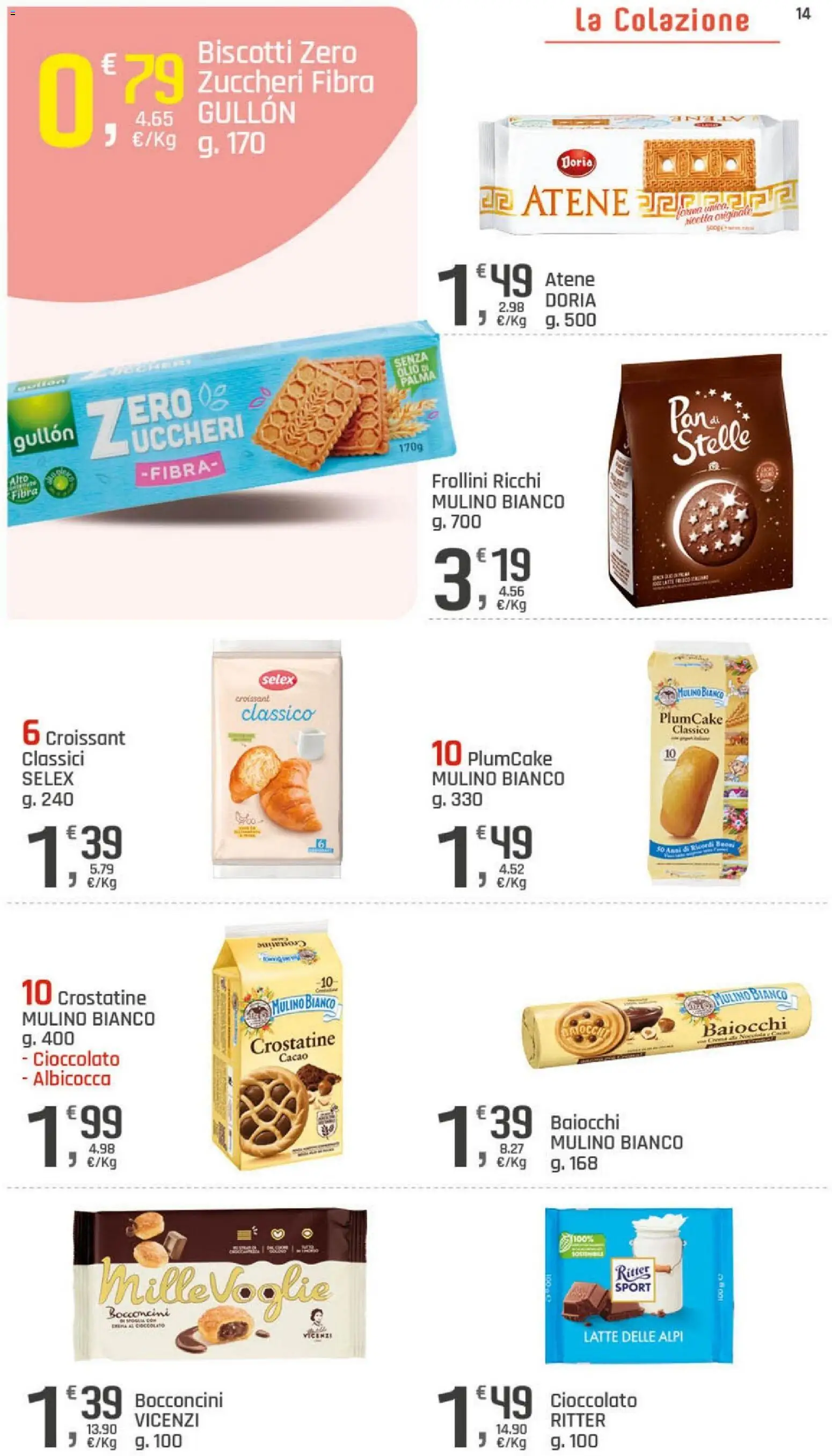 Volantino DOK del 20/08/2026 | Pagina: 14 | Prodotti: Cioccolato, Latte, Croissant, Cacao