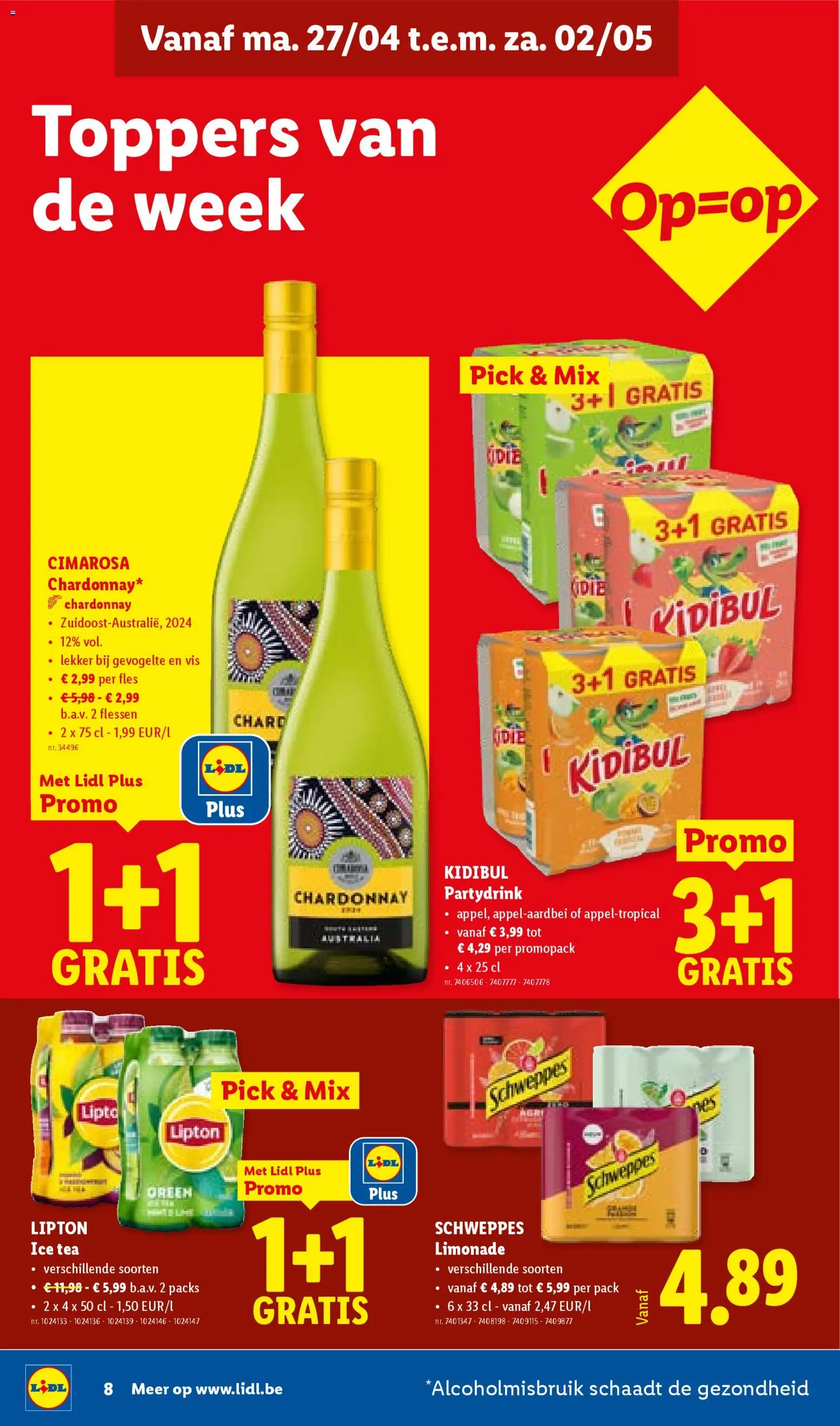{H1} | Pagina: 8 | Producten: Fles, Vis, Limonade