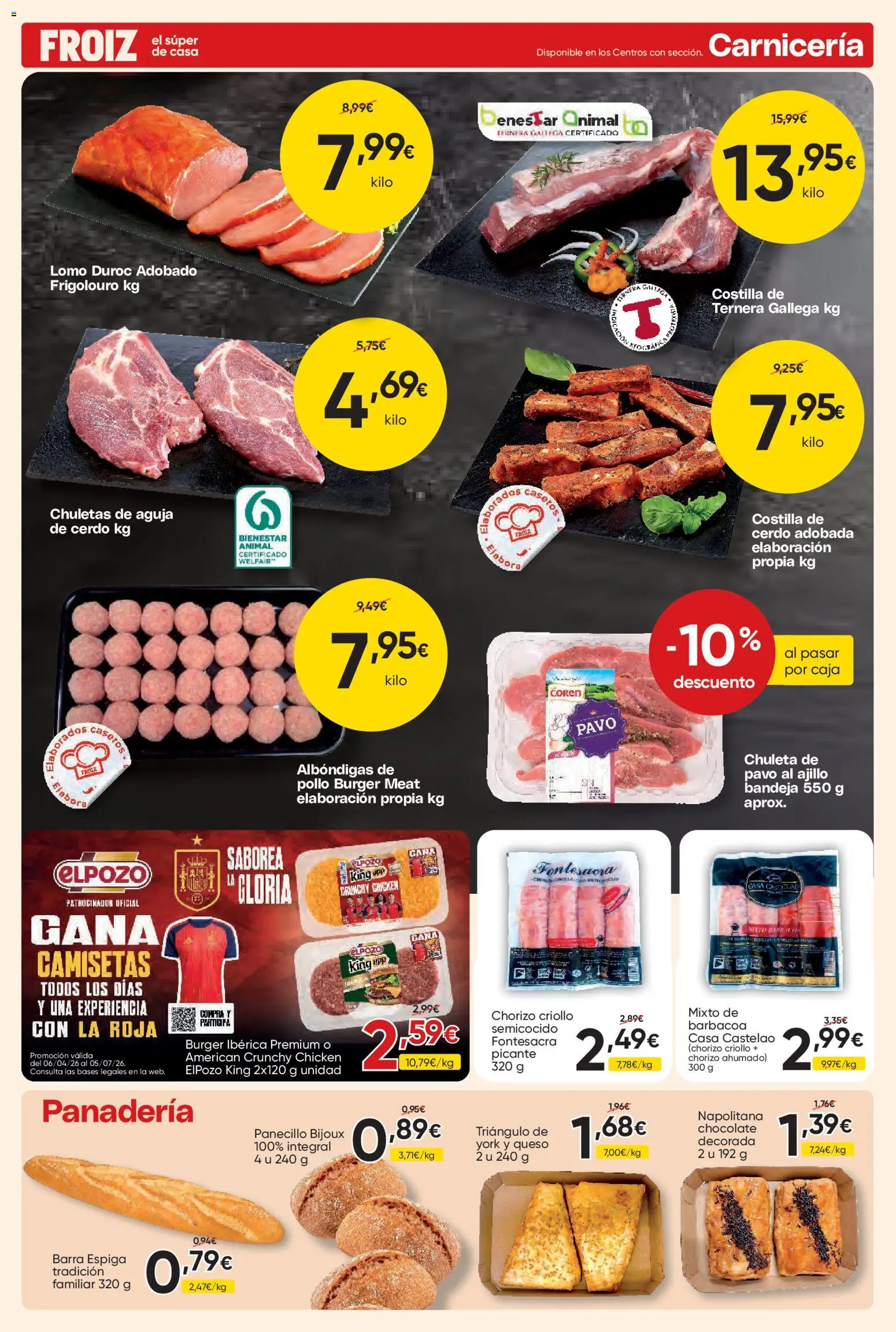 Froiz folleto │ válido desde el 14.05.2026 | Página: 3 | Productos: Queso, Costilla de cerdo, Barbacoa, Panadería