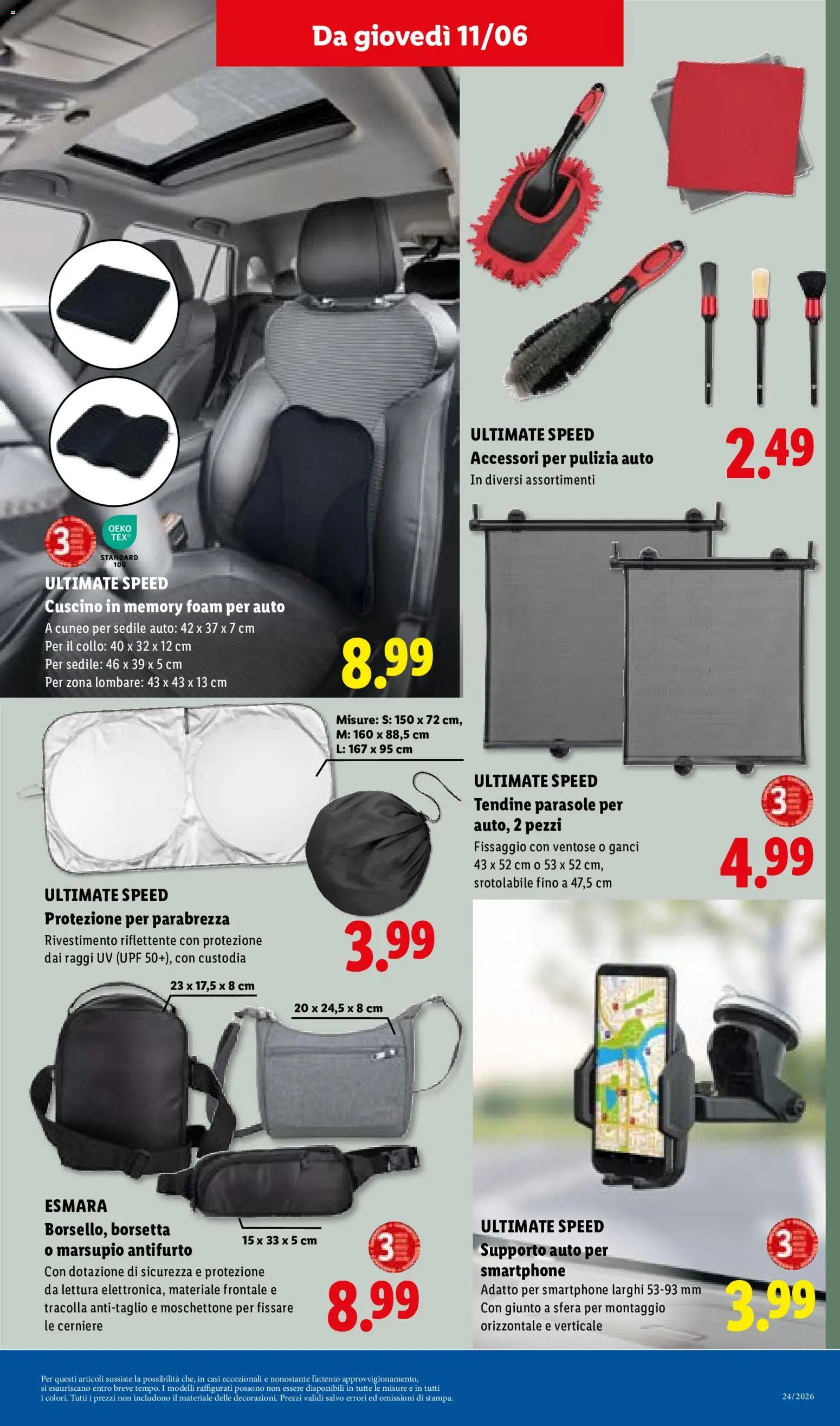 Volantino Lidl del 11.06.2026 | Pagina: 27 | Prodotti: Borsetta, Smartphone, Cuscino