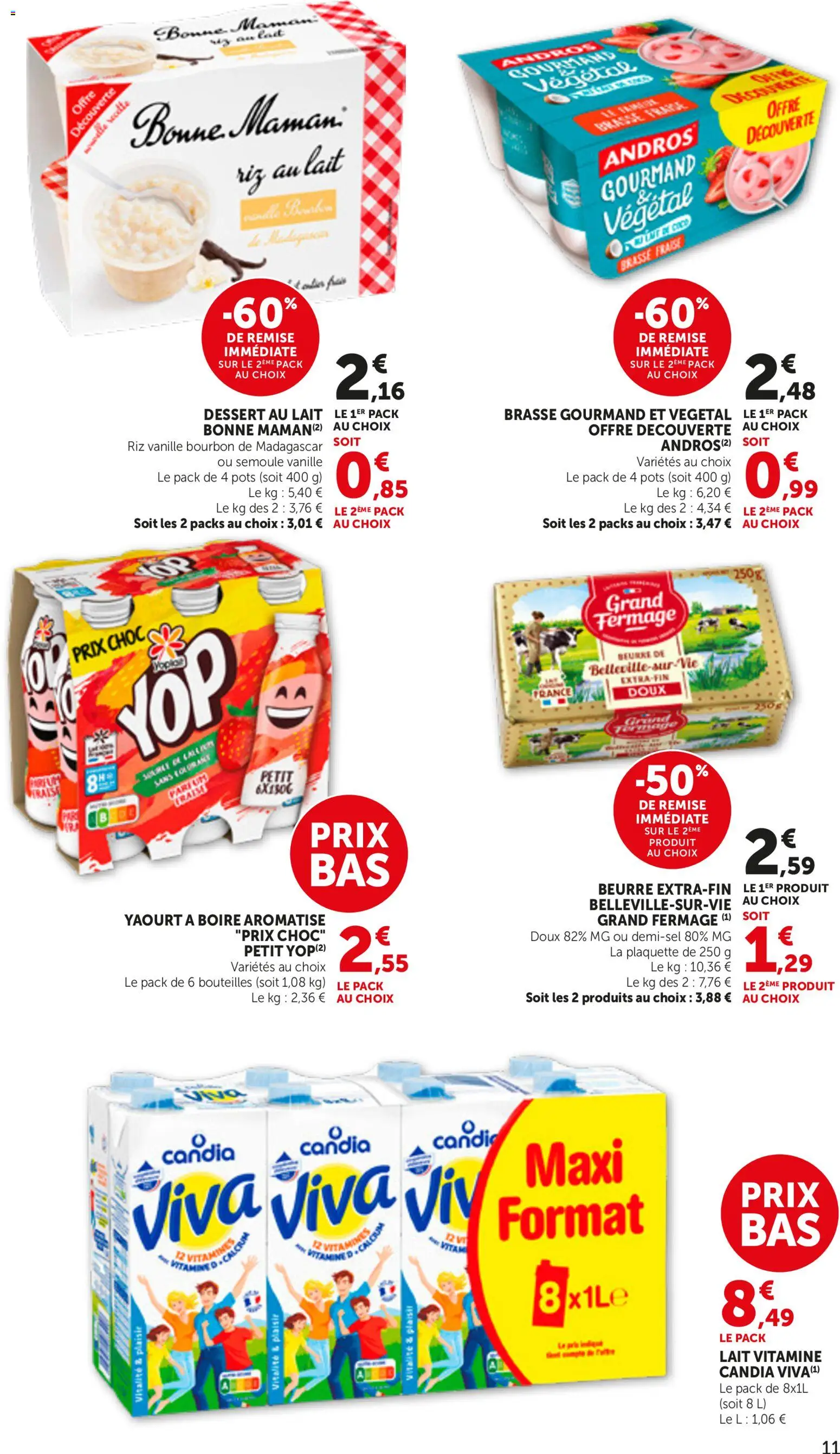{H1} | Page: 11 | Produits: Dessert, Lait, Bonne Maman, Bourbon