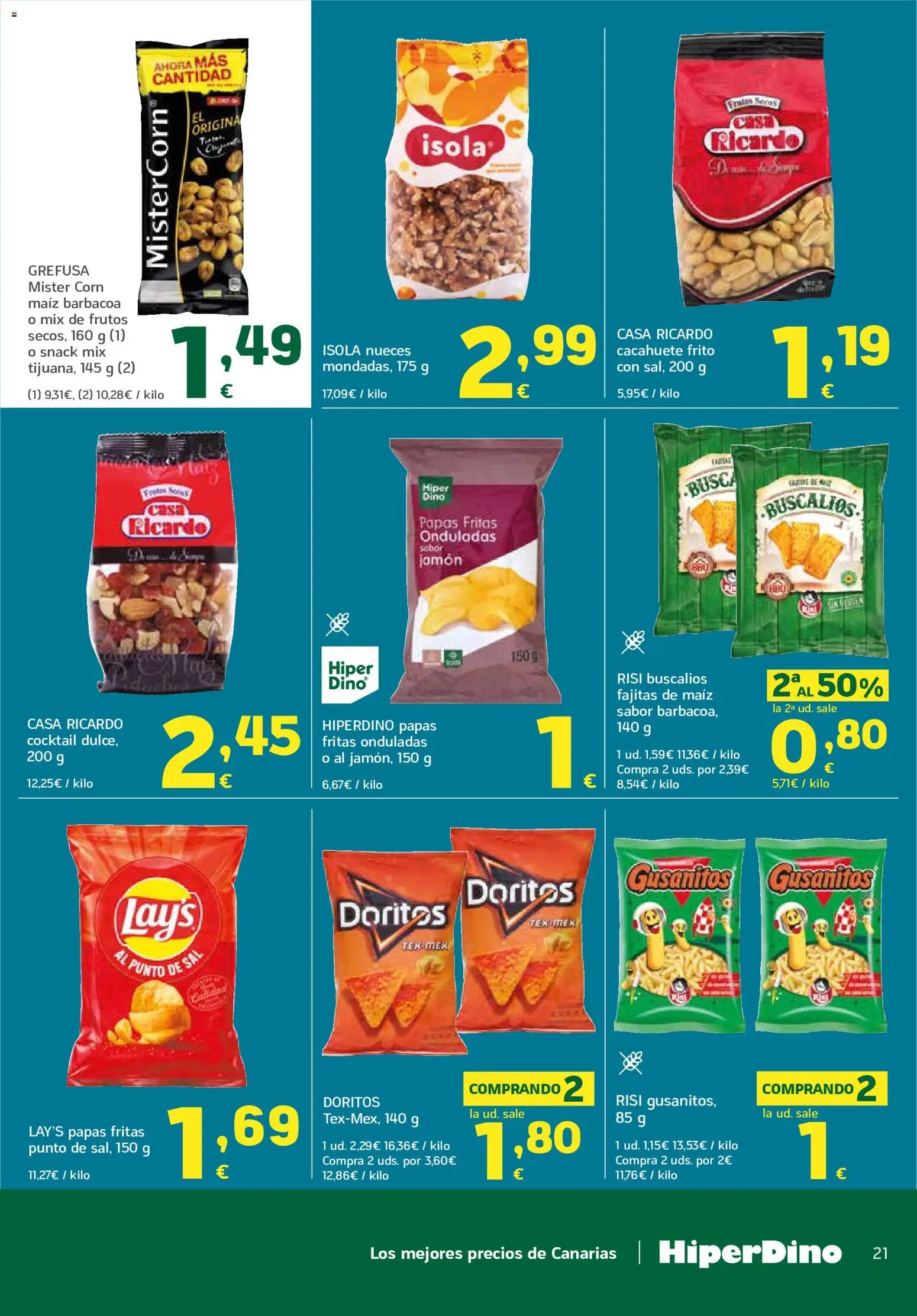 HiperDino folleto │ válido desde el 23/06/2026 | Página: 21 | Productos: Jamón, Papas fritas, Barbacoa