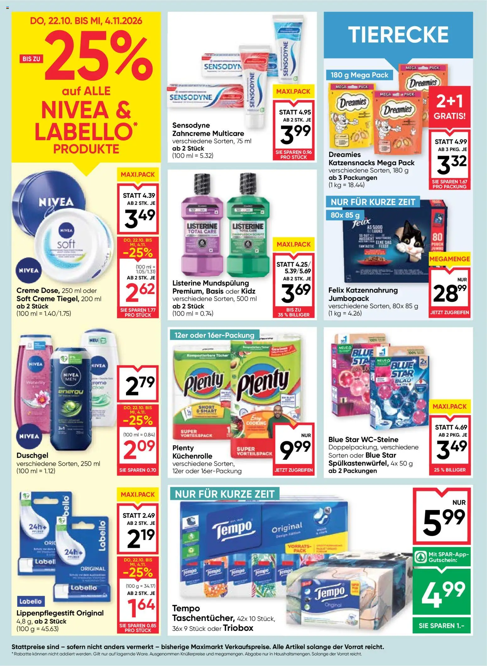 Maximarkt Flugblatt gültig ab 22.10.2026 | Seite: 16 | Produkte: Creme, Duschgel