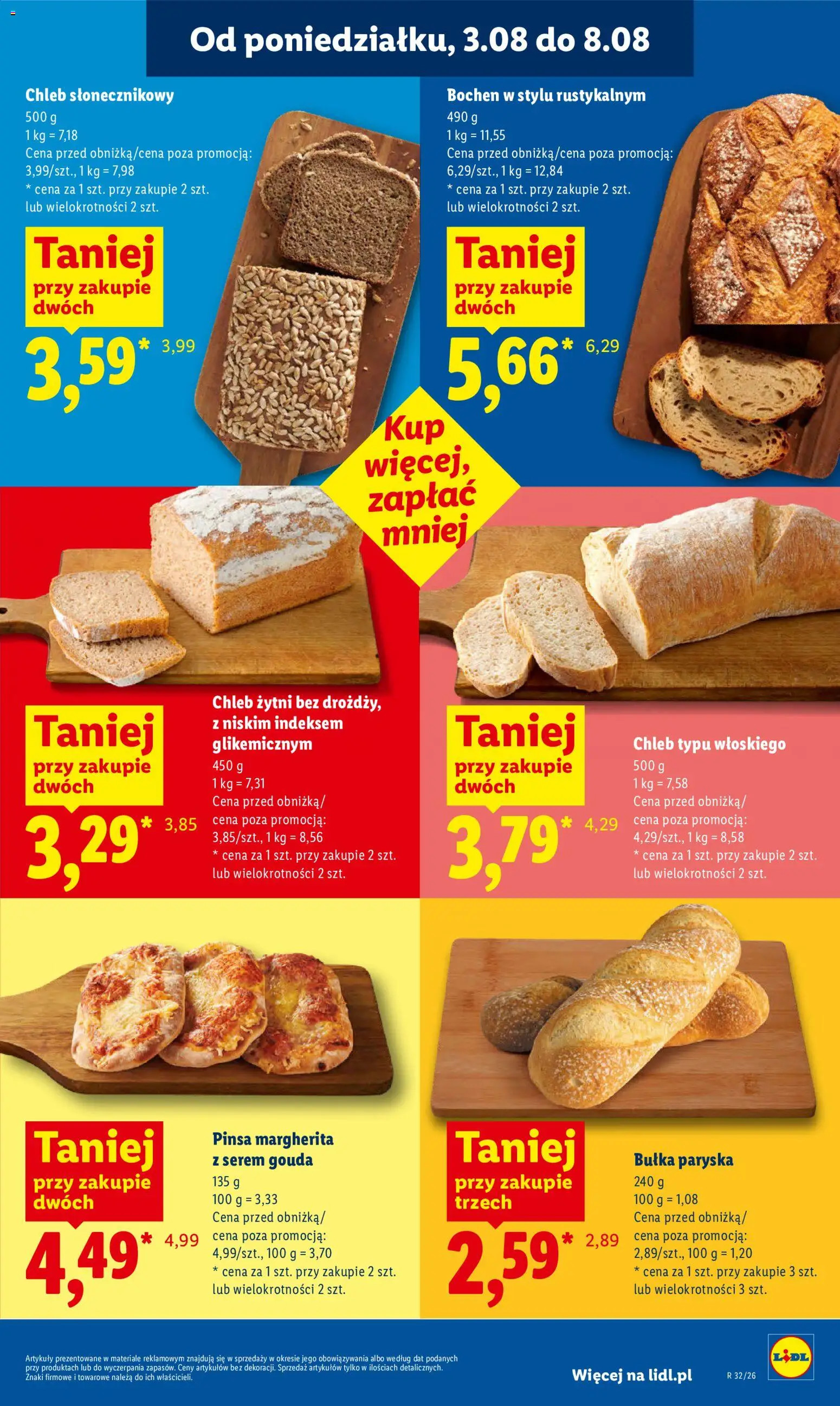 Lidl Polsko leták od 06.08.2026 | Strana: 55 | Produkty: Gouda, Chléb, Pinsa