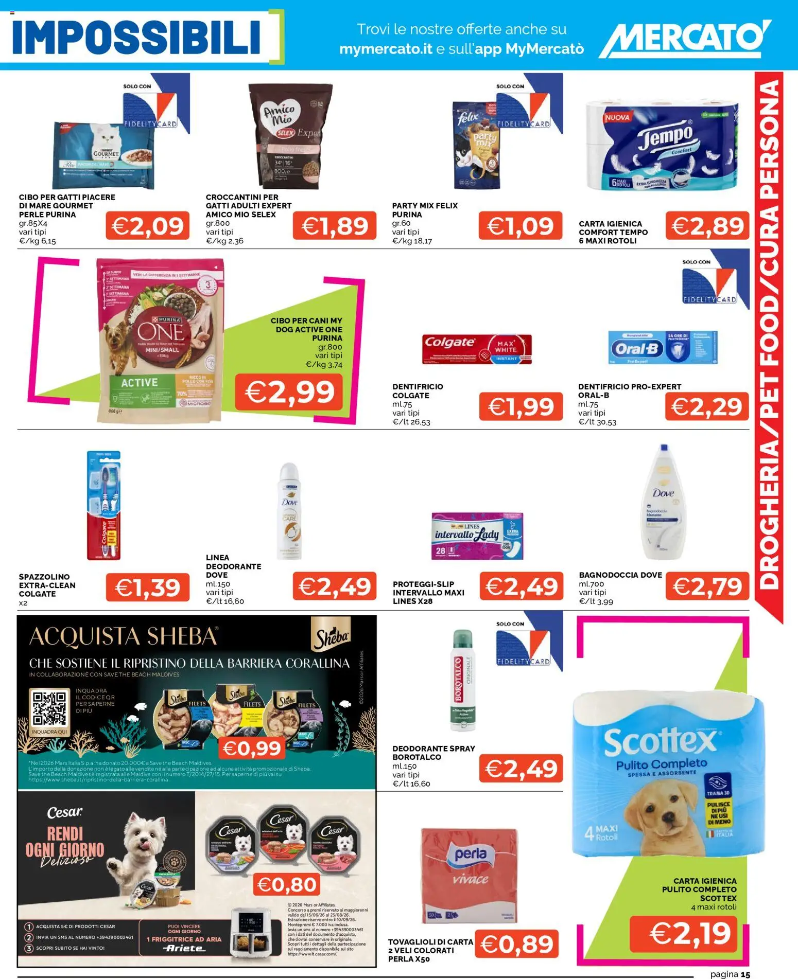 Volantino Mercatò del 13/08/2026 | Pagina: 15 | Prodotti: Friggitrice ad aria, Carta igienica, Riso, Cibo per cani