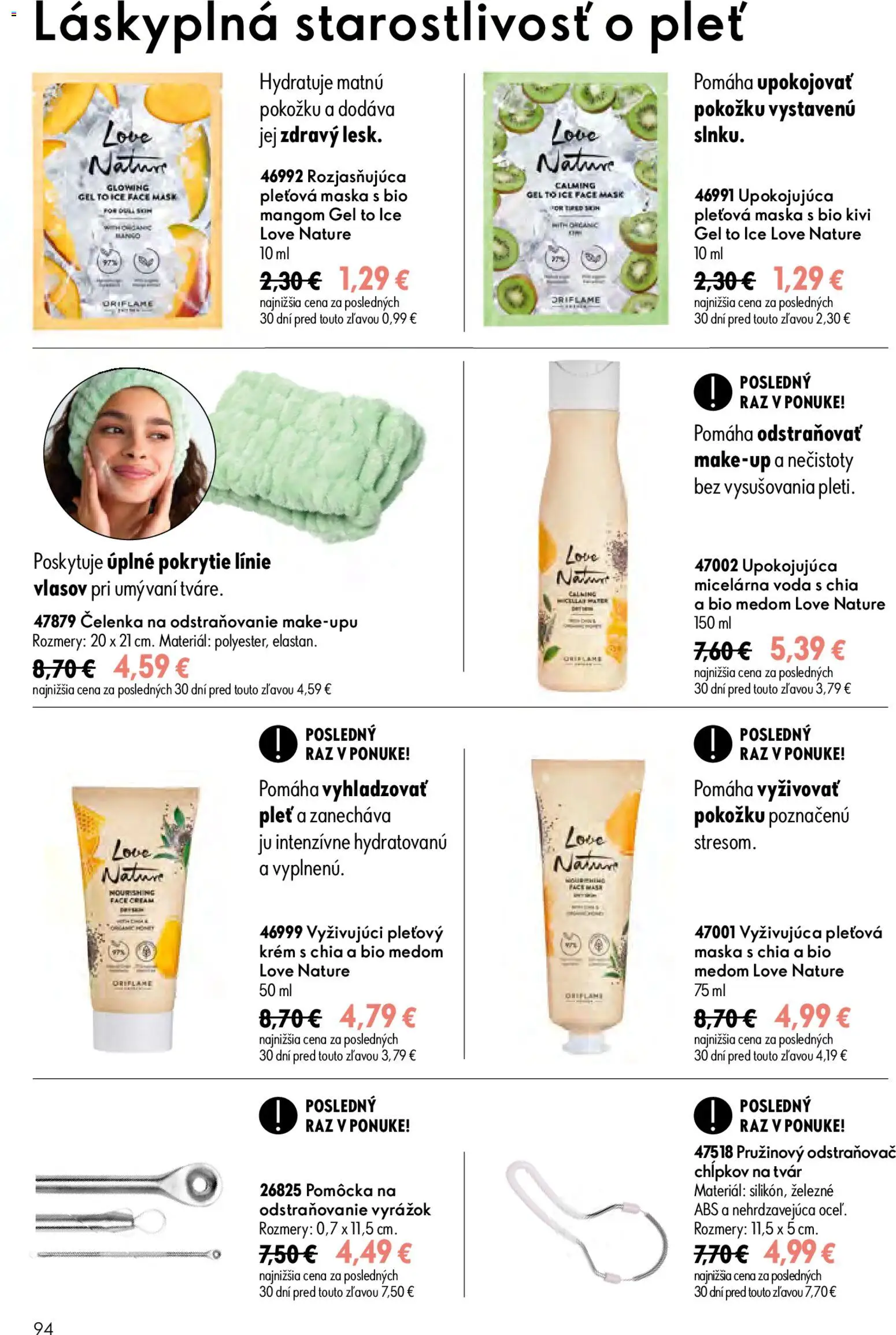Nové Oriflame akcie – leták je platný od 29.07.2026 | Strana: 94 | Produkty: Maska, Krém, Voda, Mango
