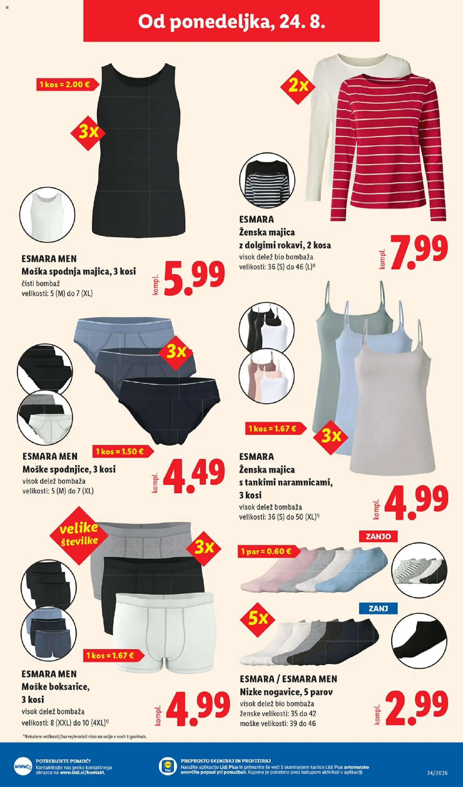 Novi Lidl katalog ponudbe – veljaven od 20.08.2026 | Stran: 53 | Izdelki: Kos, Majica