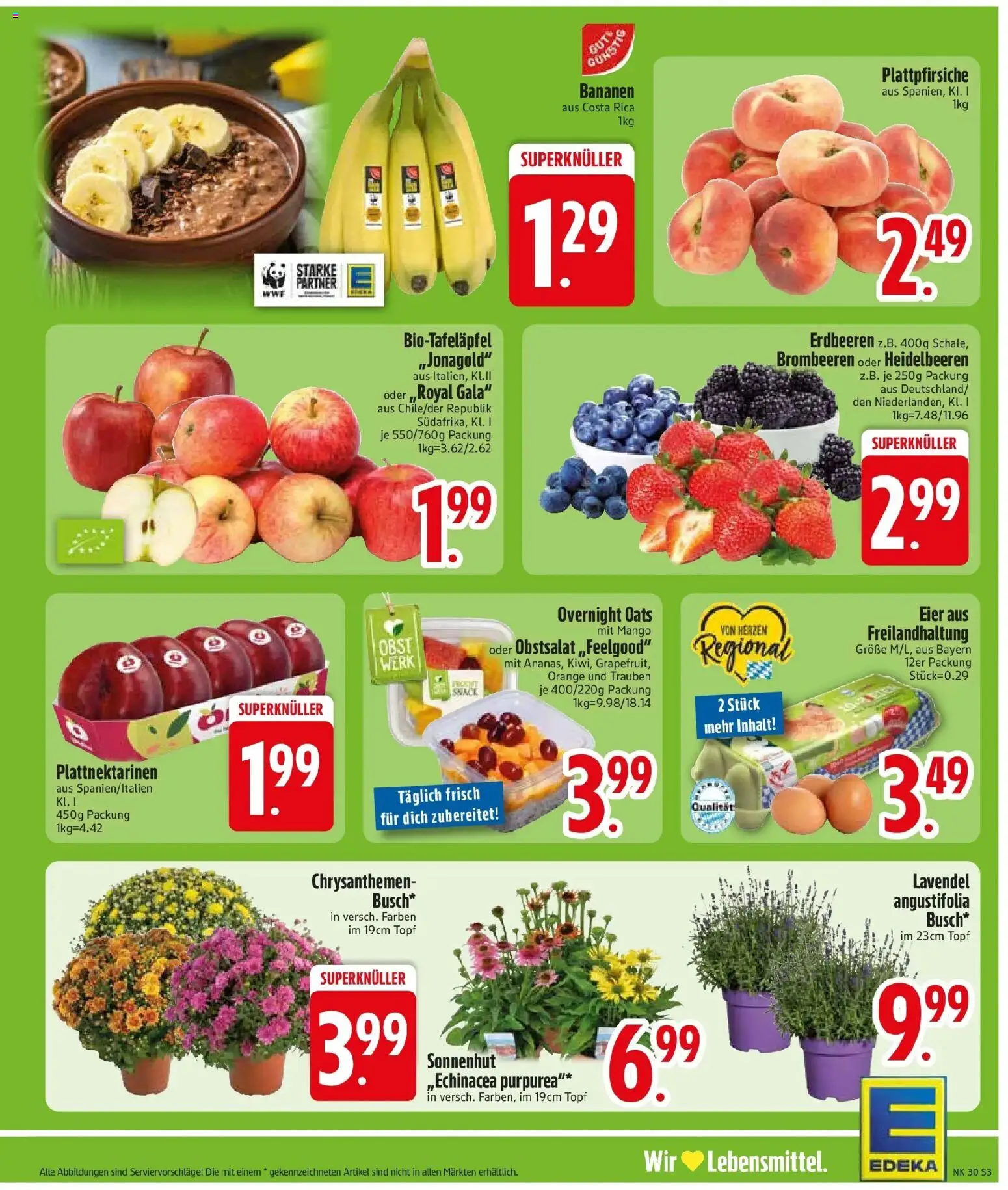 Edeka prospekt Siegenburg – gültig ab 20.07.2026 | Seite: 5 | Produkte: Eier, Trauben, Bananen, Heidelbeeren