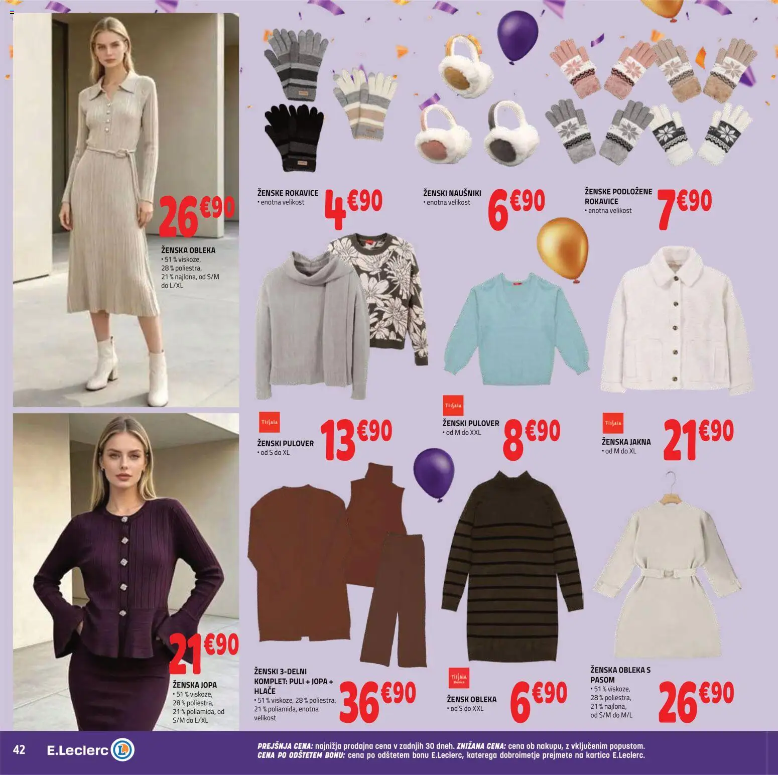 Novi E.leclerc katalog ponudbe – veljaven od 14.10.2026 | Stran: 2 | Izdelki: Pulover, Jakna, Obleka, Naušniki