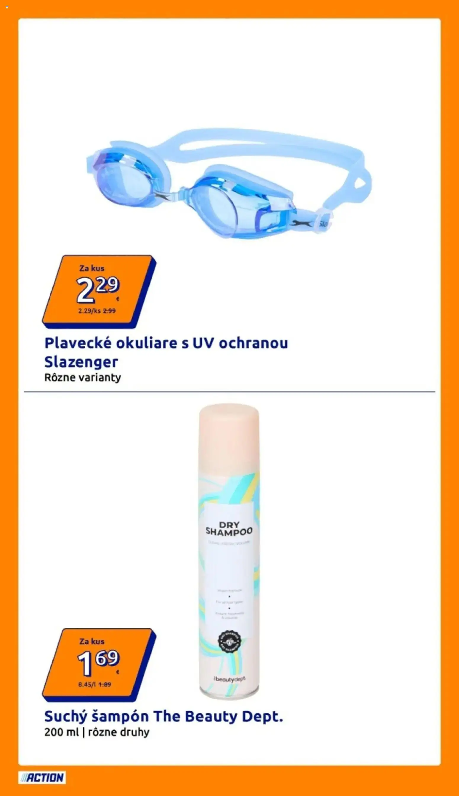 Nové Action akcie – leták je platný od 24.06.2026 | Strana: 18 | Produkty: Šampón, Okuliare