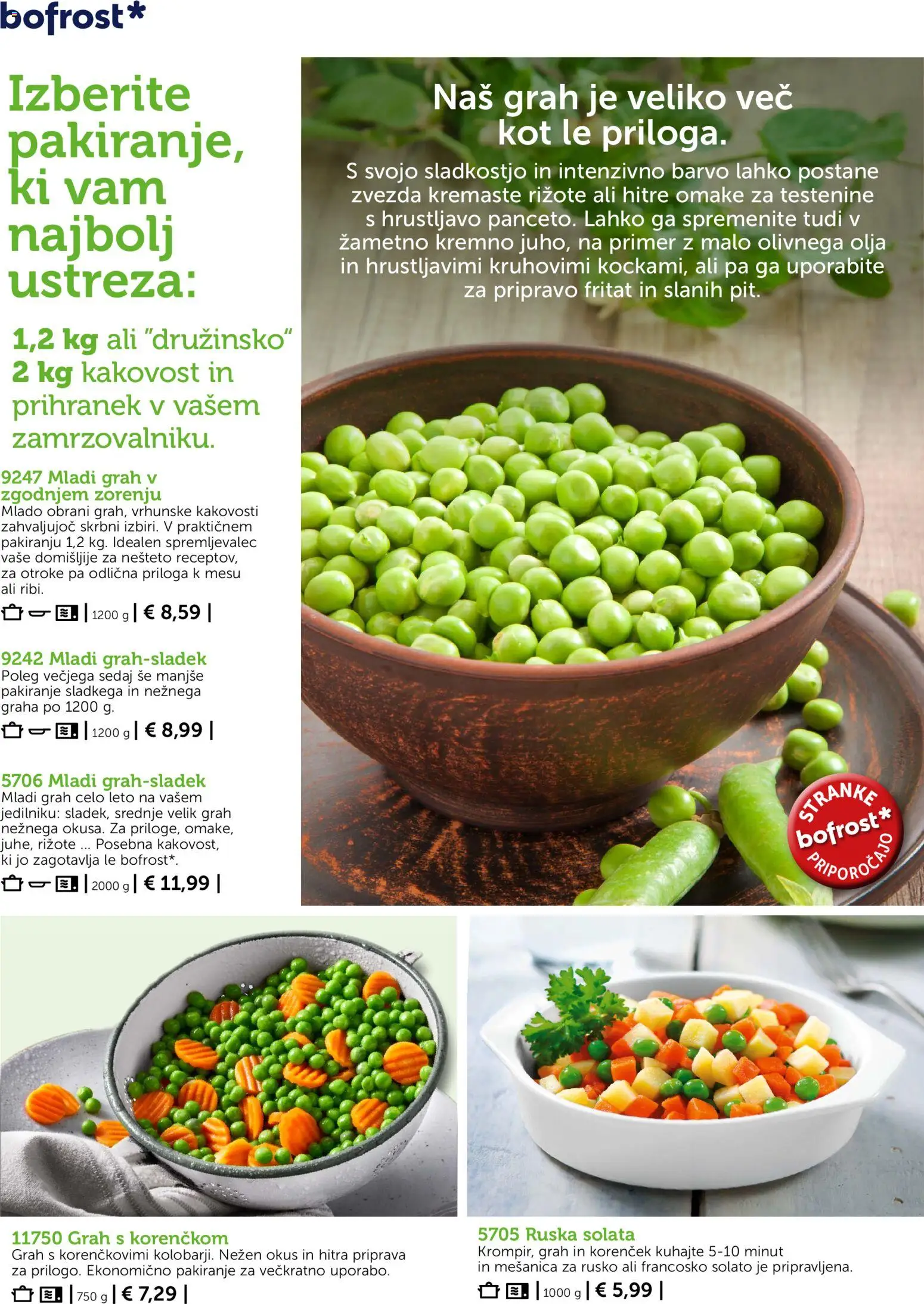 Novi Bofrost katalog ponudbe – veljaven od 01.10.2026 | Stran: 48 | Izdelki: Omake, Testenine, Korencek, Grah