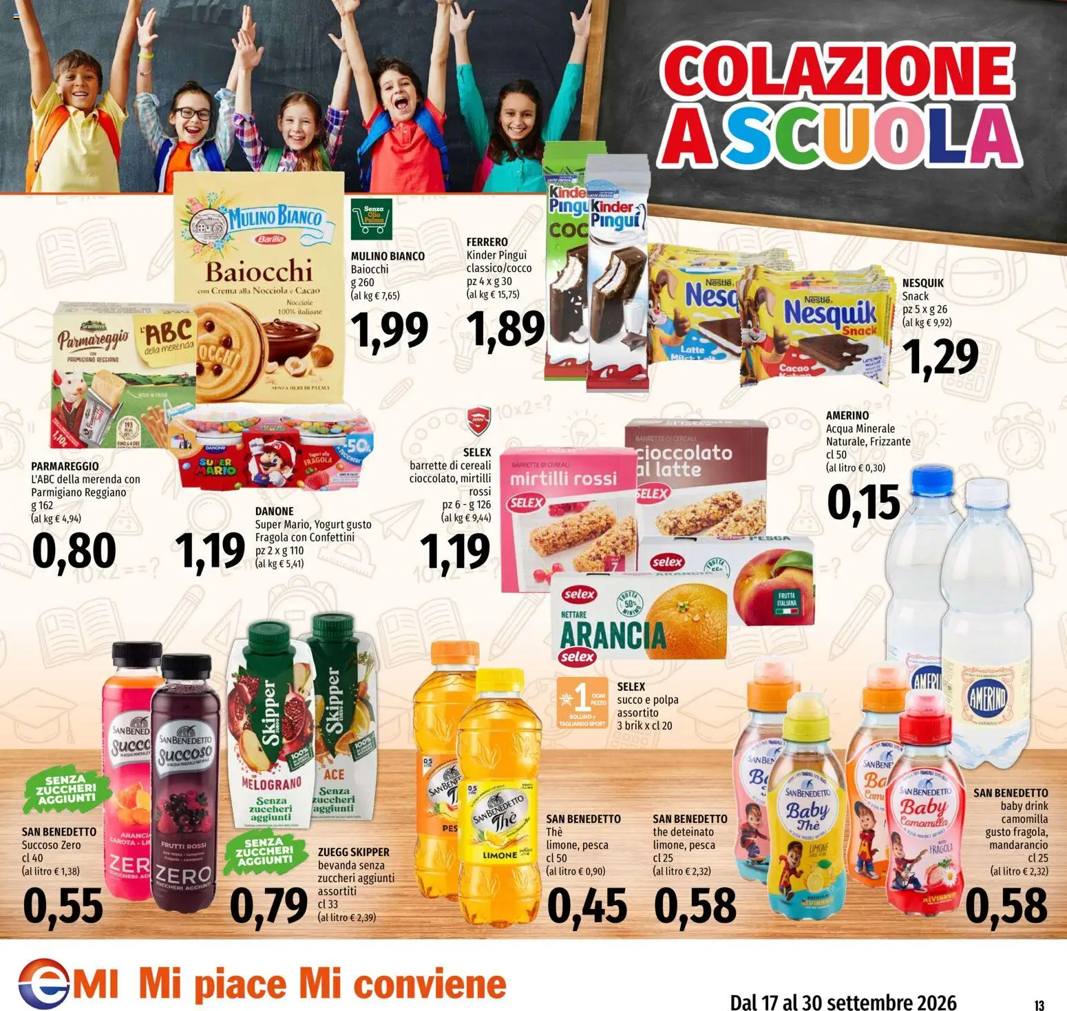 Volantino EMI del 17/09/2026 | Pagina: 13 | Prodotti: Yogurt, Succo, Cereali, Nocciole