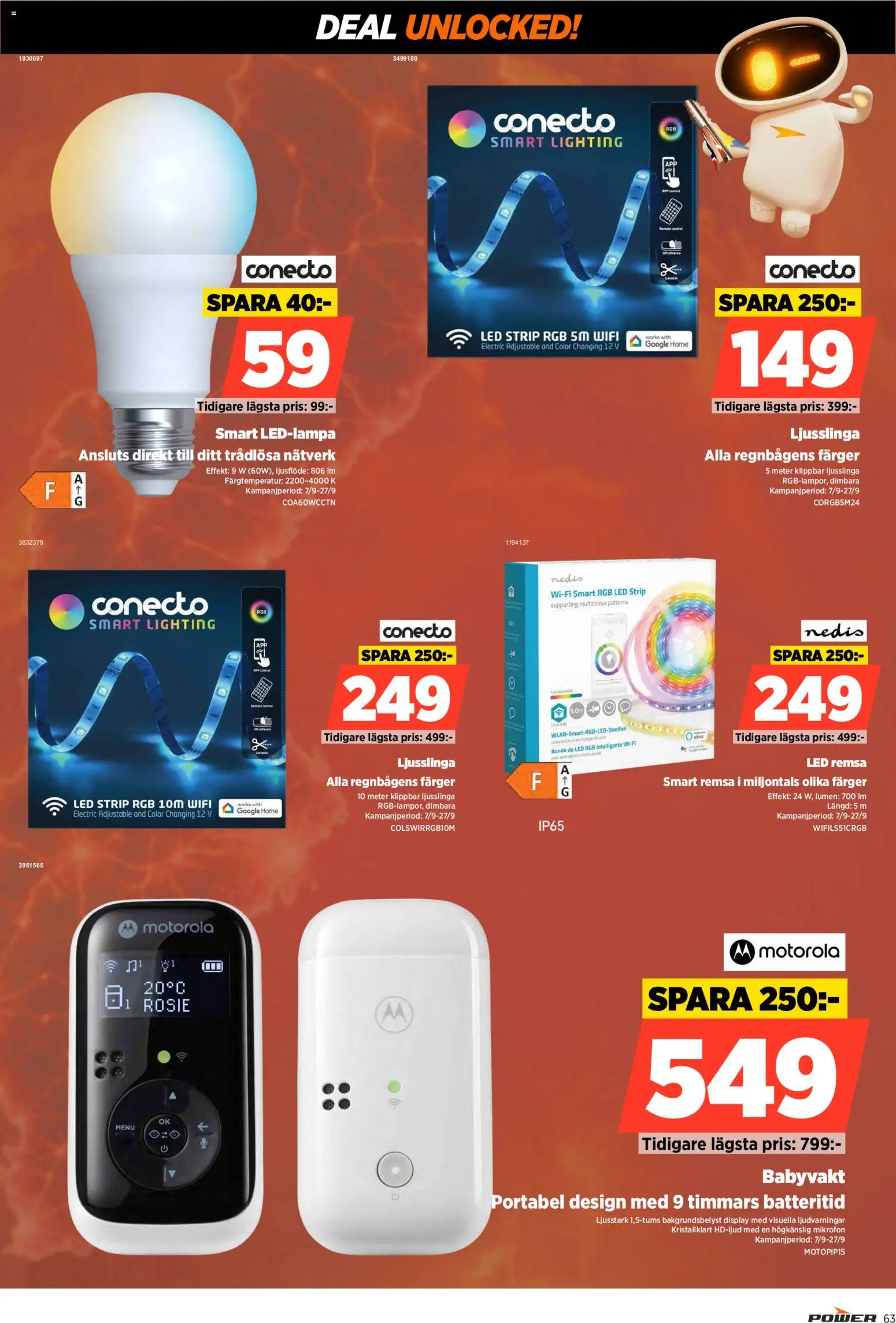 Power reklamblad aktuell från 14/09/2026 | Sida: 63 | Produkter: Ljusslinga, Mikrofon, Wifi
