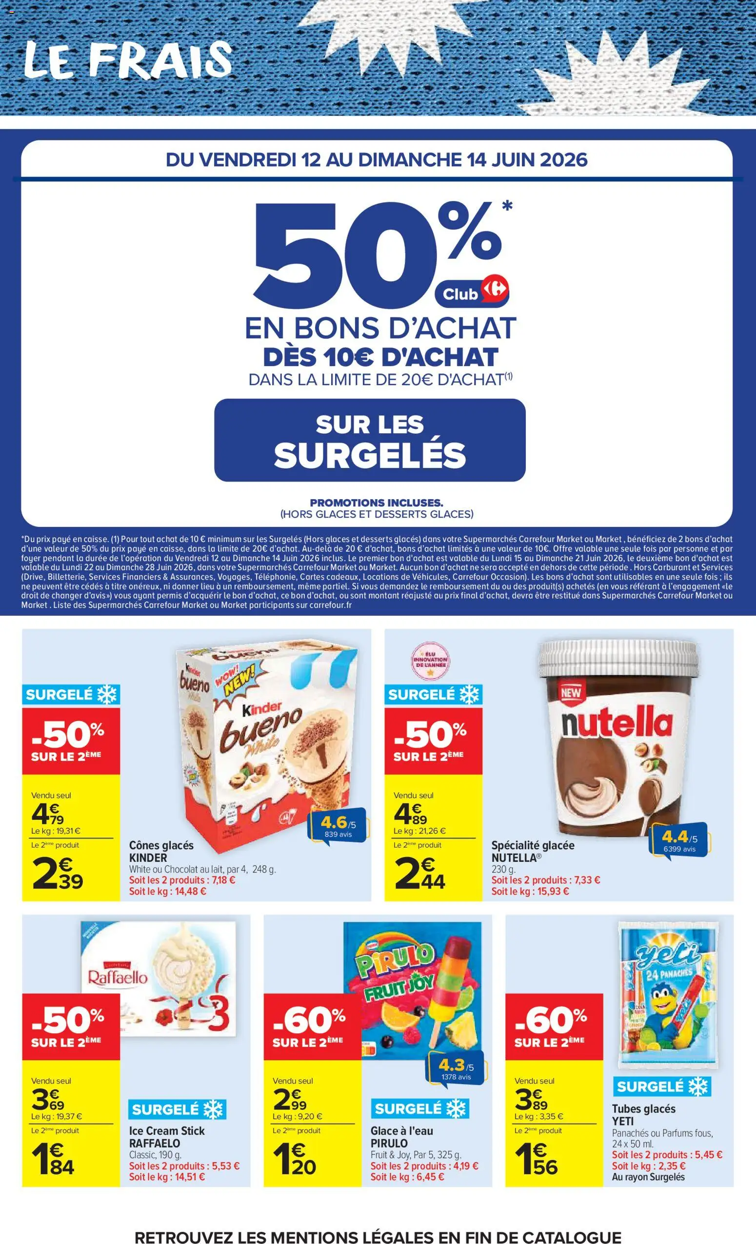 {H1} | Page: 33 | Produits: Glaces, Kinder Bueno, Cônes, Chocolat