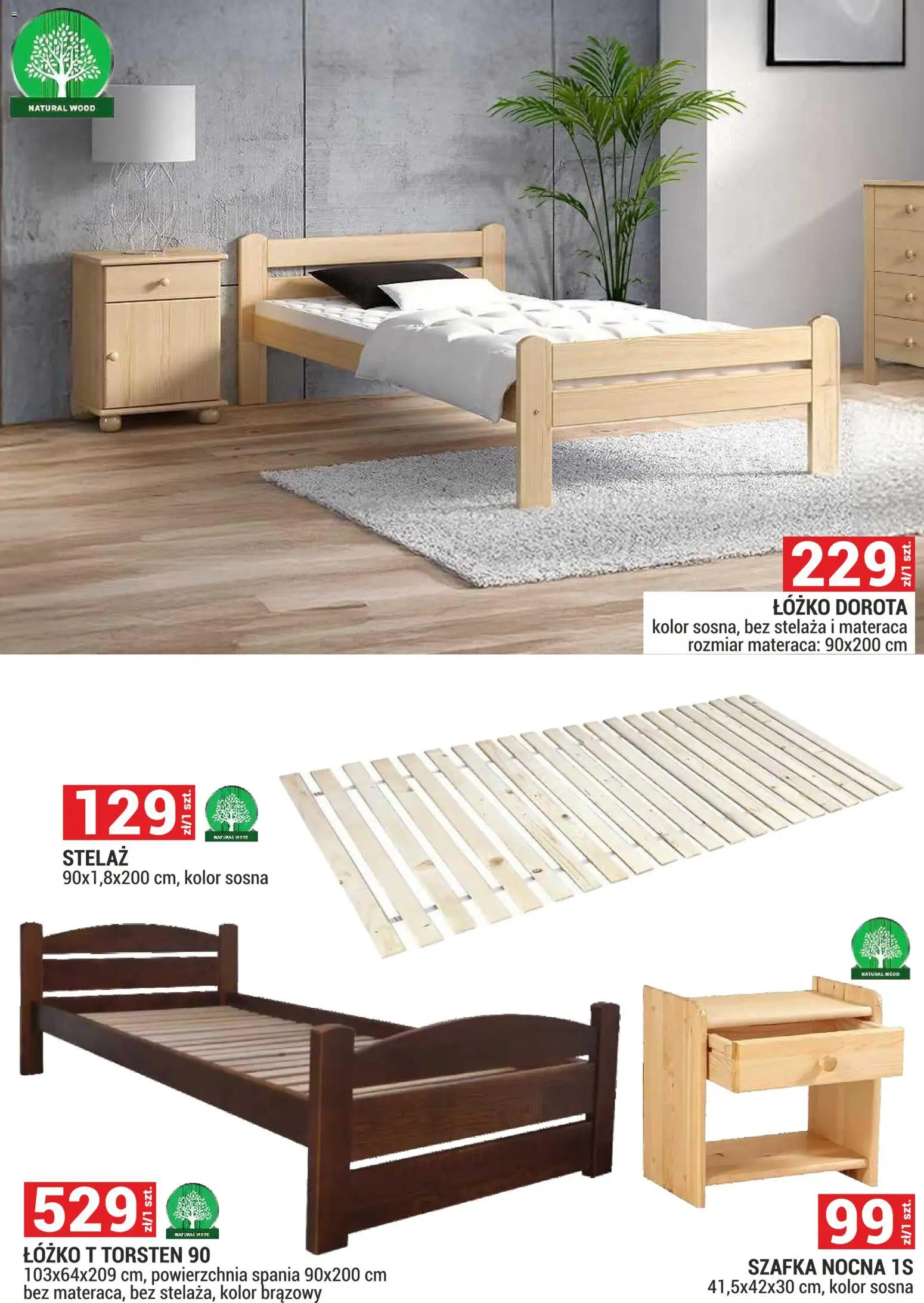 Merkury Market gazetka - Meble, Wypoczynki, Materace od 01.07.2026 | Strona: 19 | Produkty: Łóżko, Szafka nocna