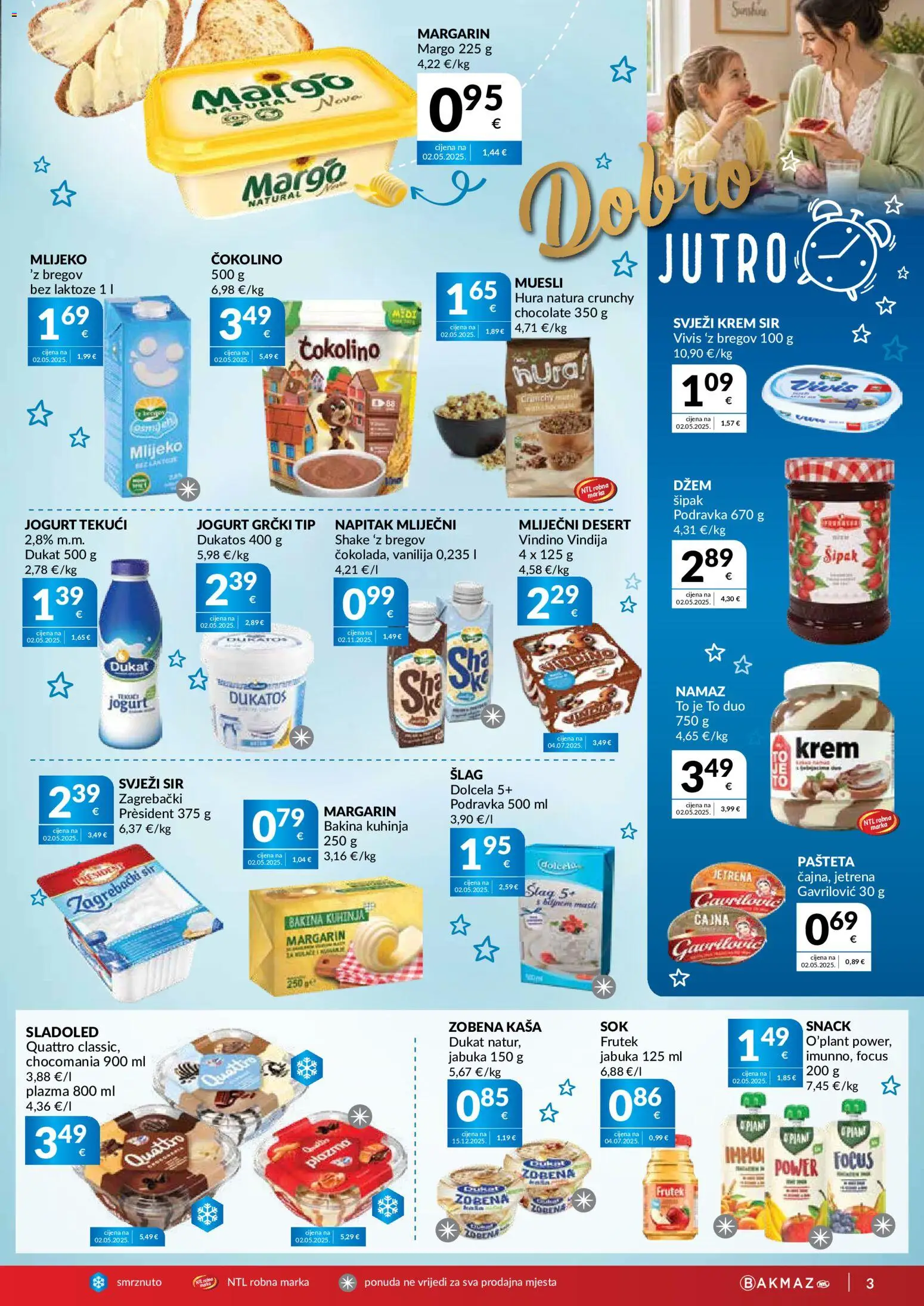 Bakmaz katalog | vrijedi od 06.05.2026 | Stranica: 3 | Proizvodi: Sir, Podravka, Margarin, Kuhinja