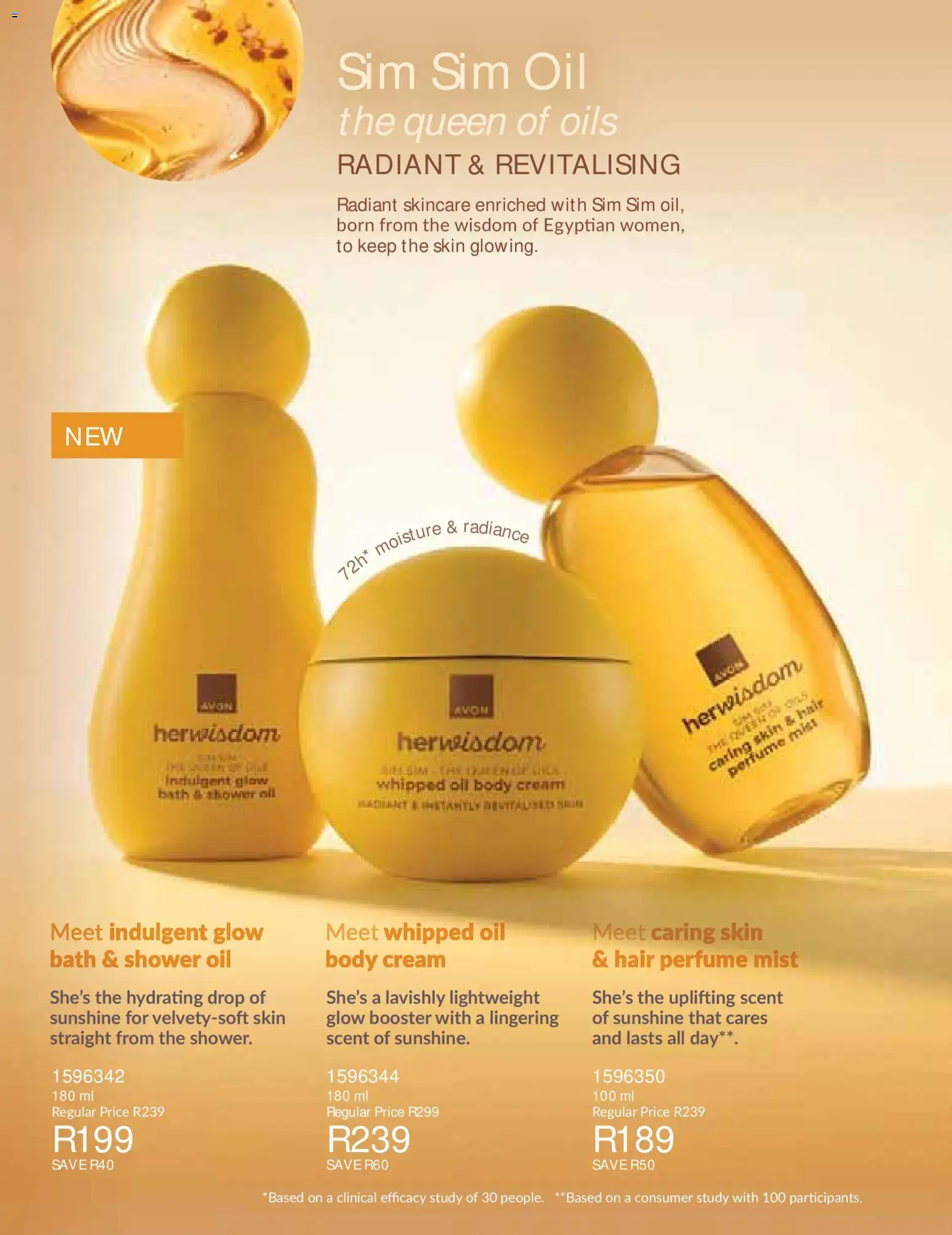 New Avon catalogue – valid from 01/10/2026 | Page: 4 | Products: Bath, Shower, Perfume, Body cream