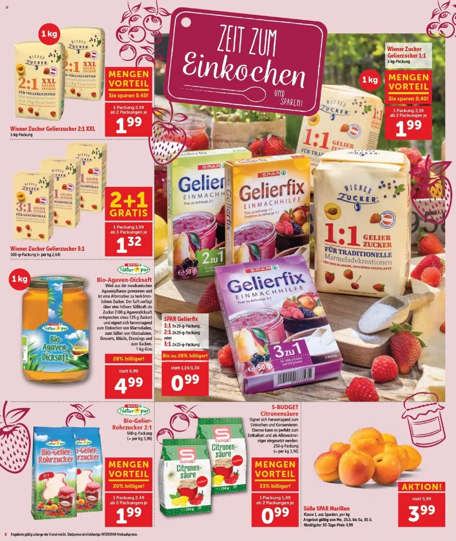 Interspar Flugblatt - Burgenland Sued gültig ab 29.05.2026 | Seite: 8 | Produkte: Zucker, Saft