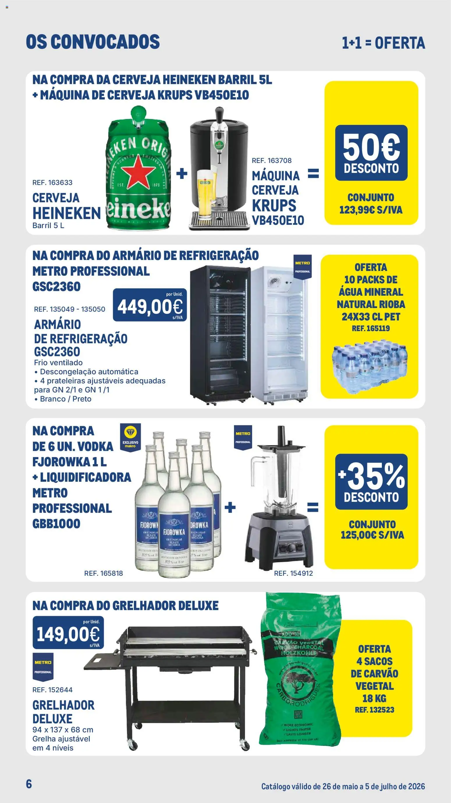 Makro Os Convocados │ válido de 26.05.2026 | Página: 6 | Produtos: Agua, Cerveja, Água mineral, Vodka