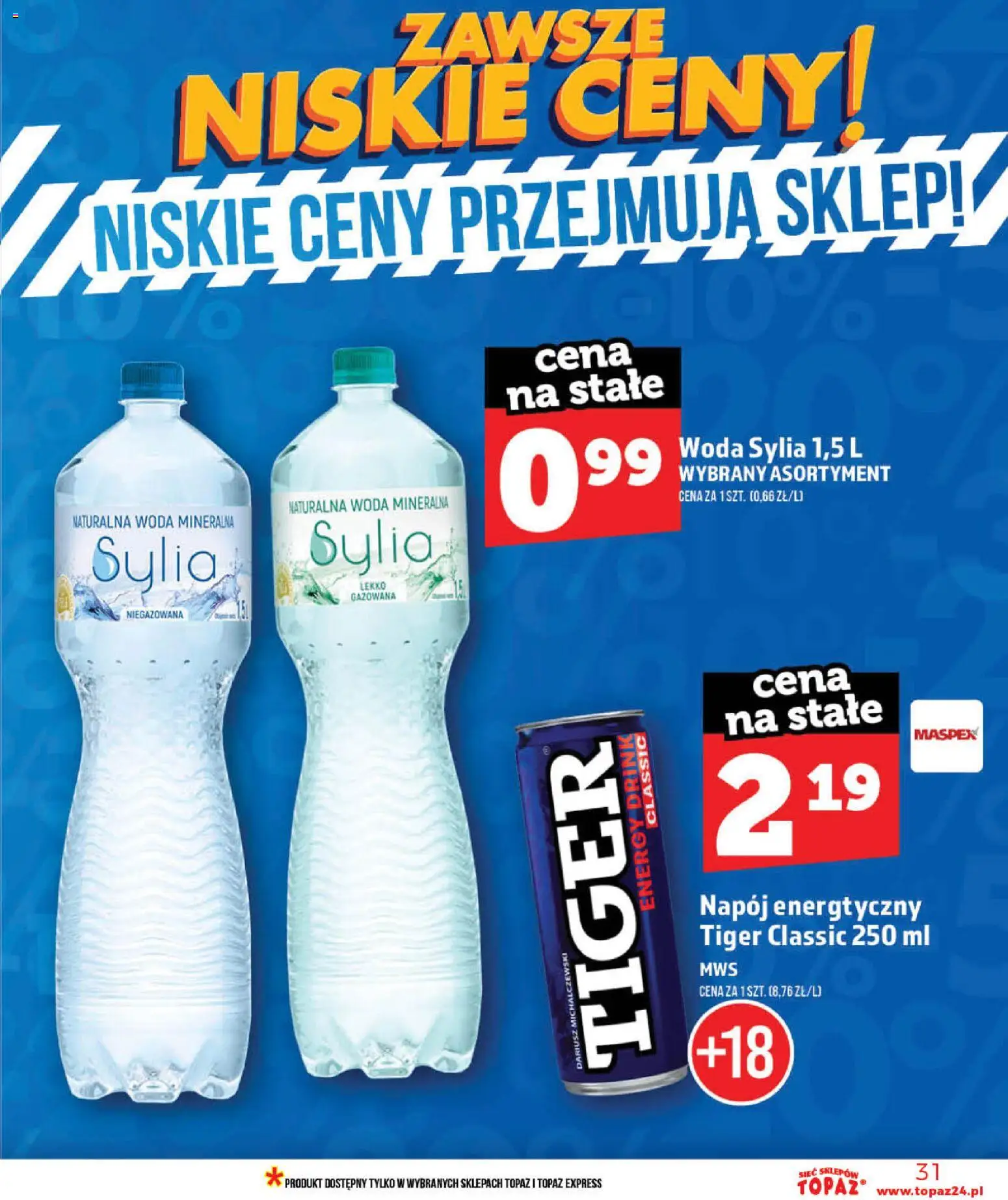 Topaz gazetka - MAZ od 28.05.2026 | Strona: 31 | Produkty: Woda