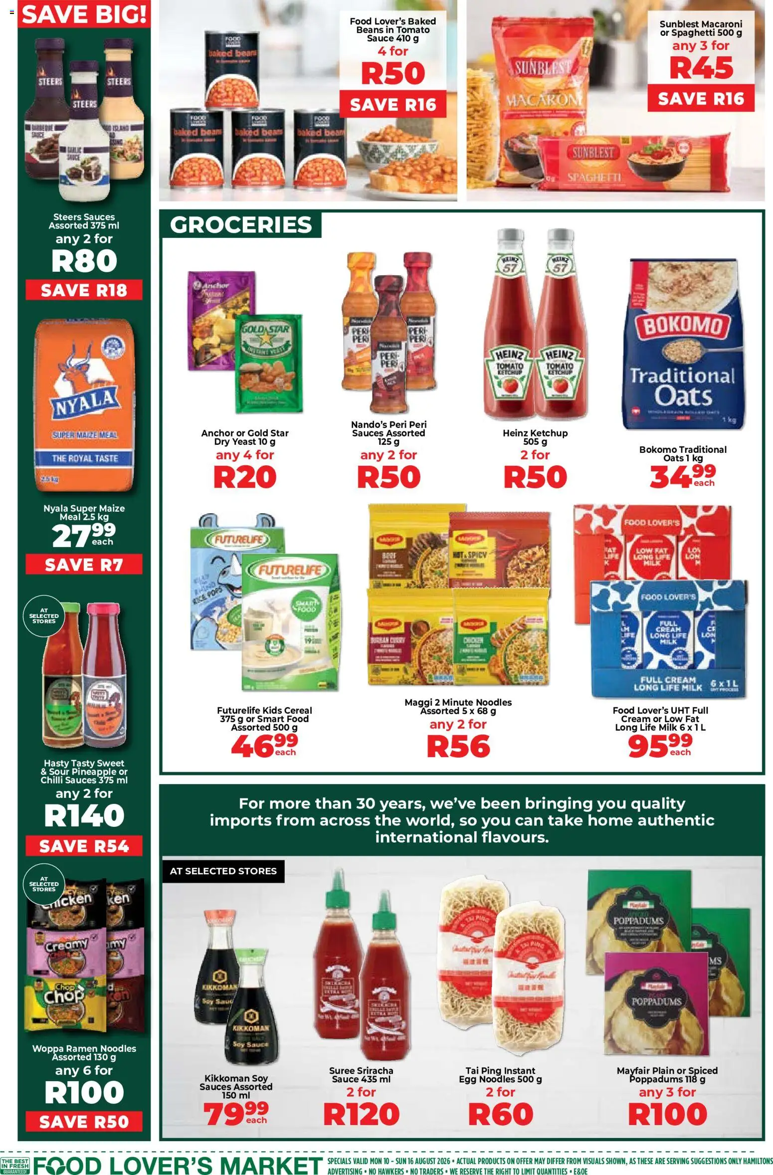 New Food Lover's Market catalogue – valid from 10/08/2026 | Page: 7 | Products: Noodles, Pineapple, Spaghetti, Chilli