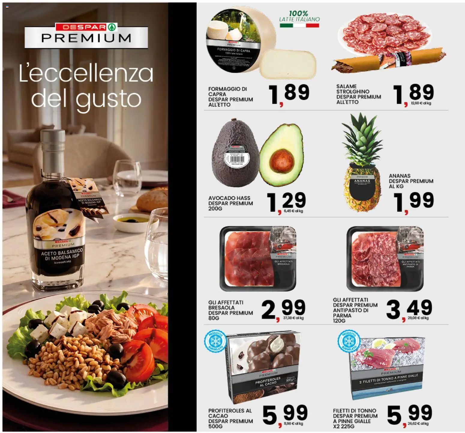 Volantino Interspar del 31/08/2026 | Pagina: 12 | Prodotti: Salame, Bresaola, Formaggio di capra, Pinne
