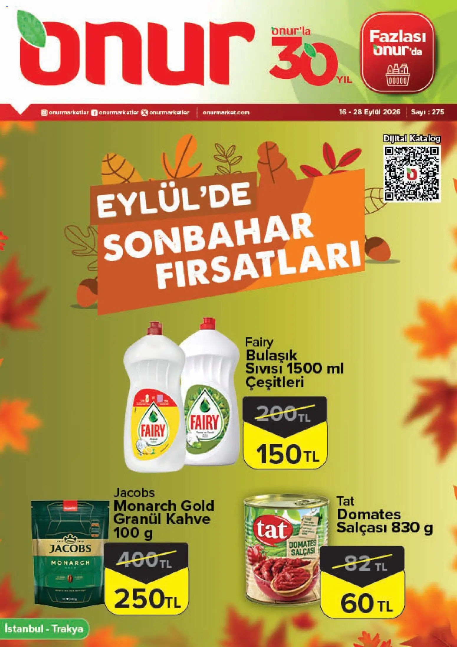 Onur Market Katalog - 16 Eylül 2026 tarihinden itibaren geçerlidir | Sayfa: 1
