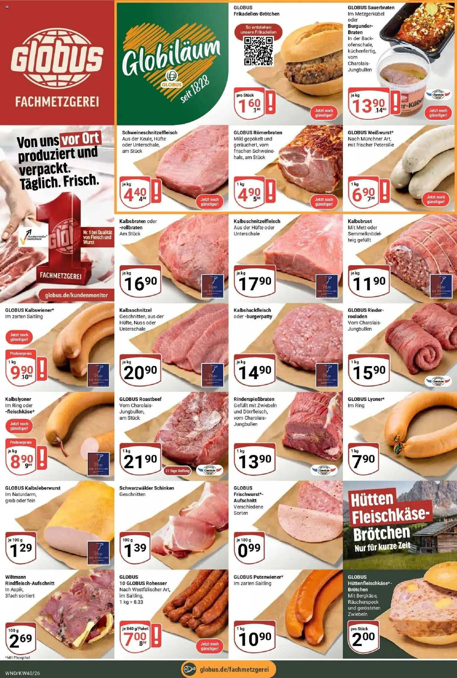 Globus Prospekt St. Wendel (ab 28.09.2026) » Angebote online | Seite: 10 | Produkte: Zwiebeln, Wurst, Schinken, Fleisch