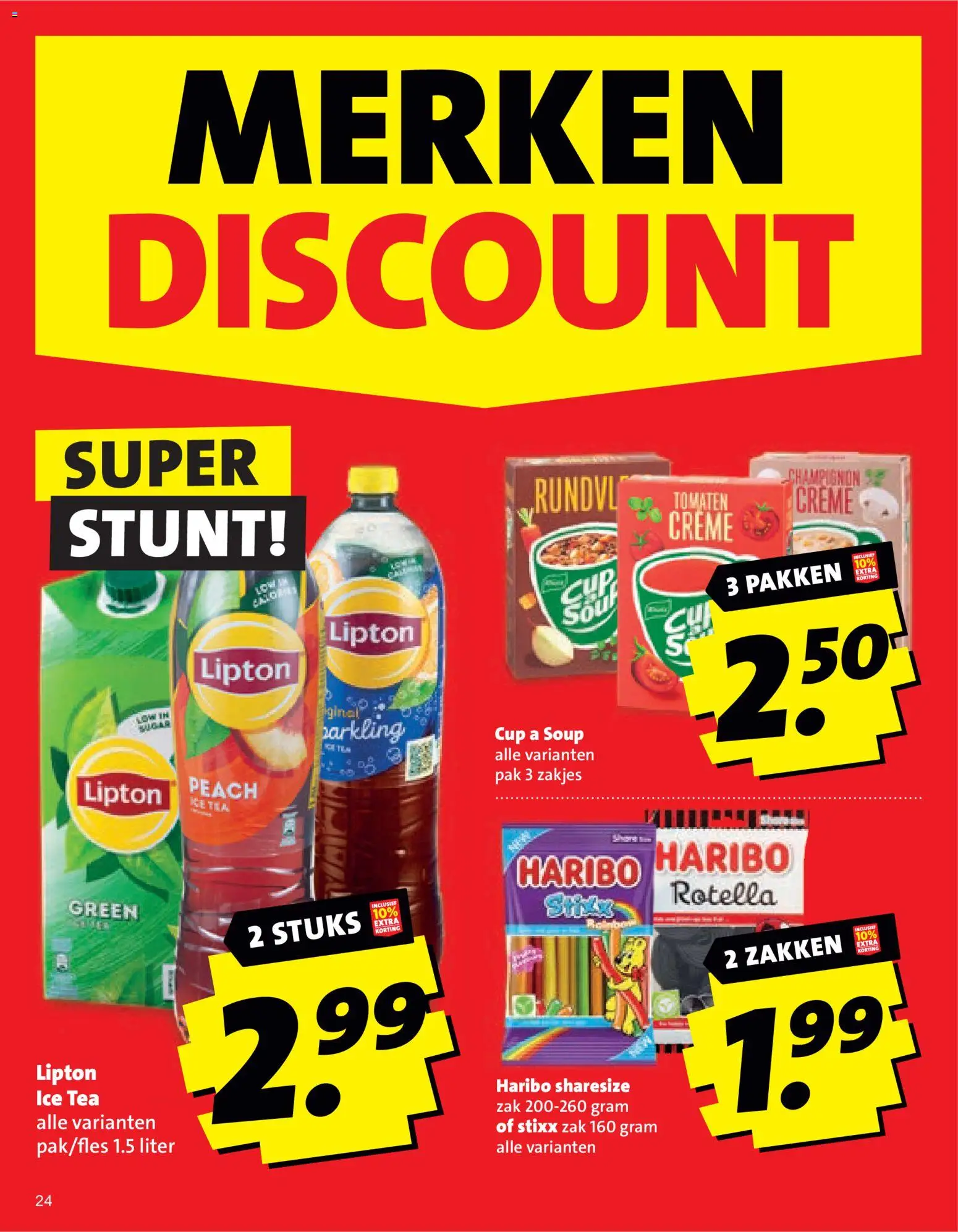 {H1} | Pagina: 24 | Producten: Champignon, Zak, Ice Tea, Crème