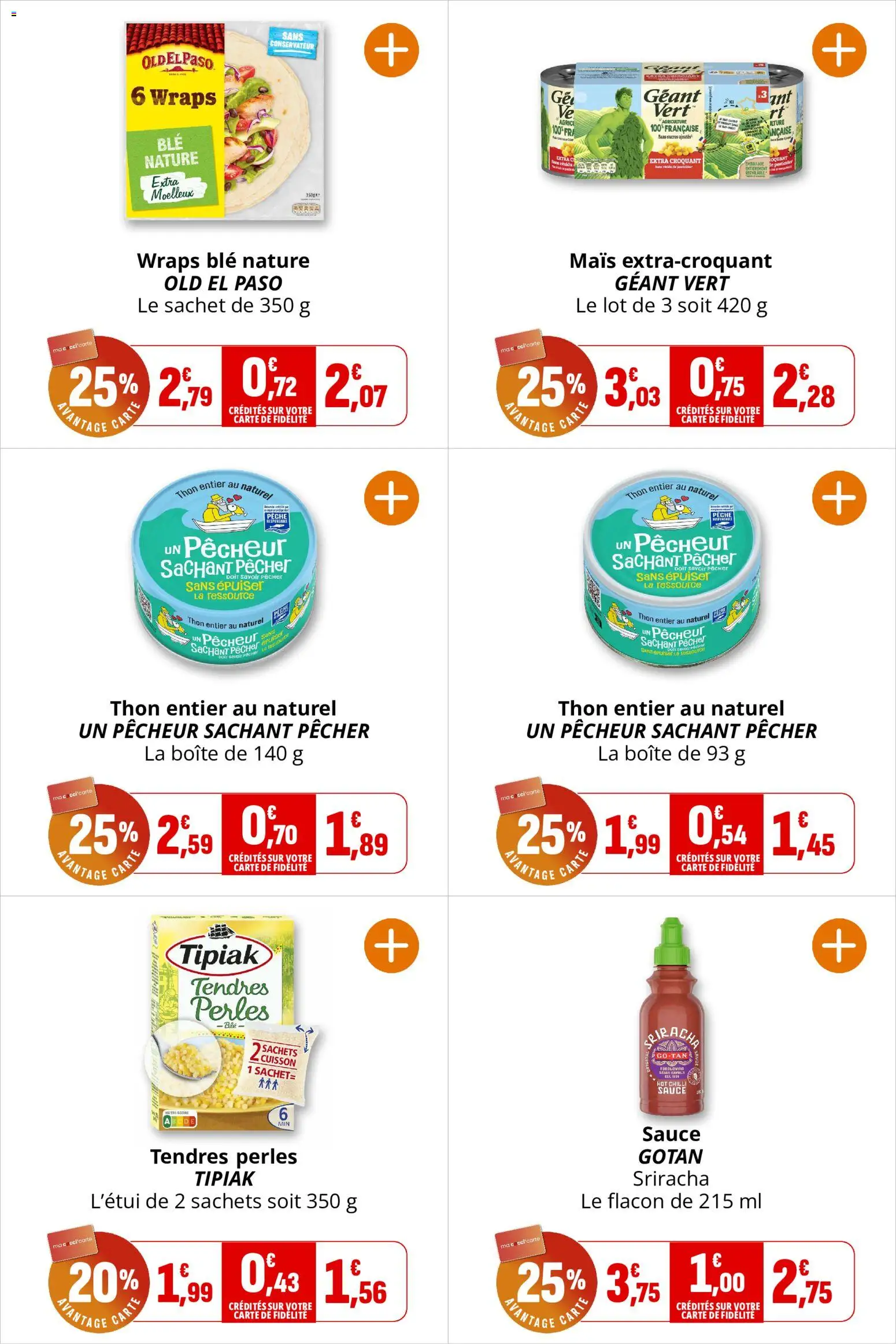 {H1} | Page: 11 | Produits: Mais, Thon