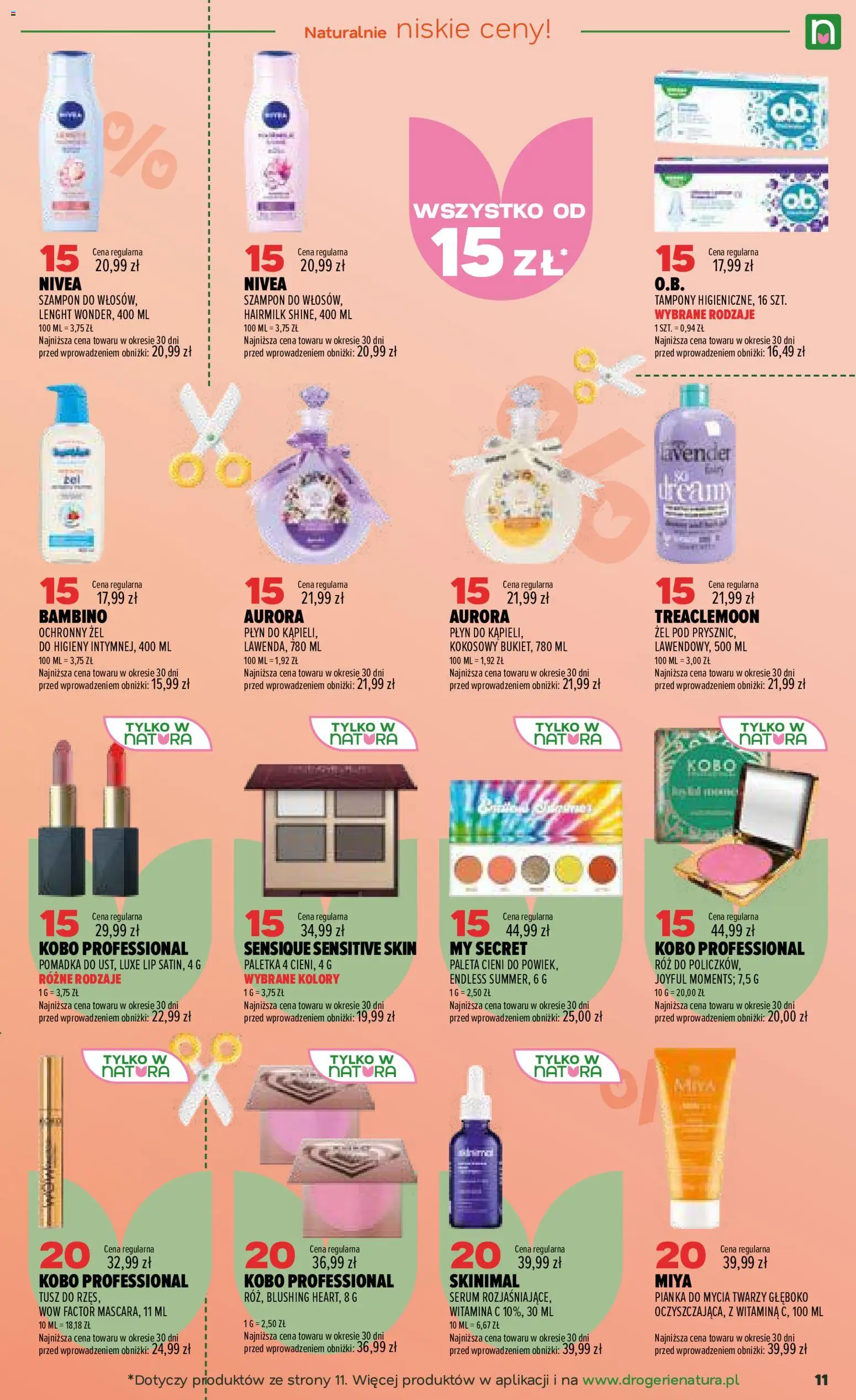 Drogerie Natura gazetka od 07.07.2026 | Strona: 11 | Produkty: Prysznic, Pomadka, Róż, Żel pod prysznic