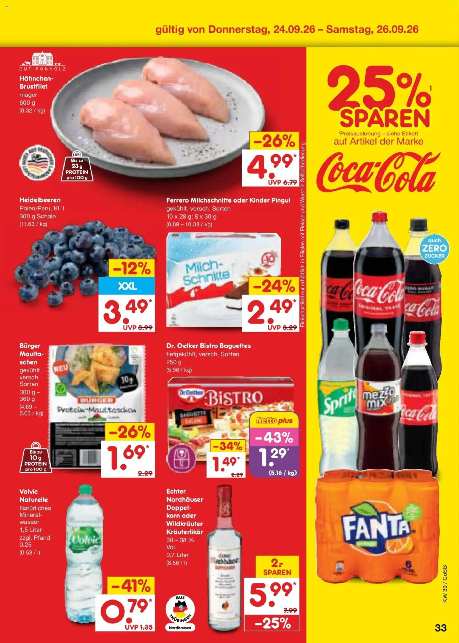 Netto Marken-Discount Prospekt Leipzig – gültig ab 21.09.2026 | Seite: 47 | Produkte: Fanta, Wasser, Volvic, Ferrero milchschnitte