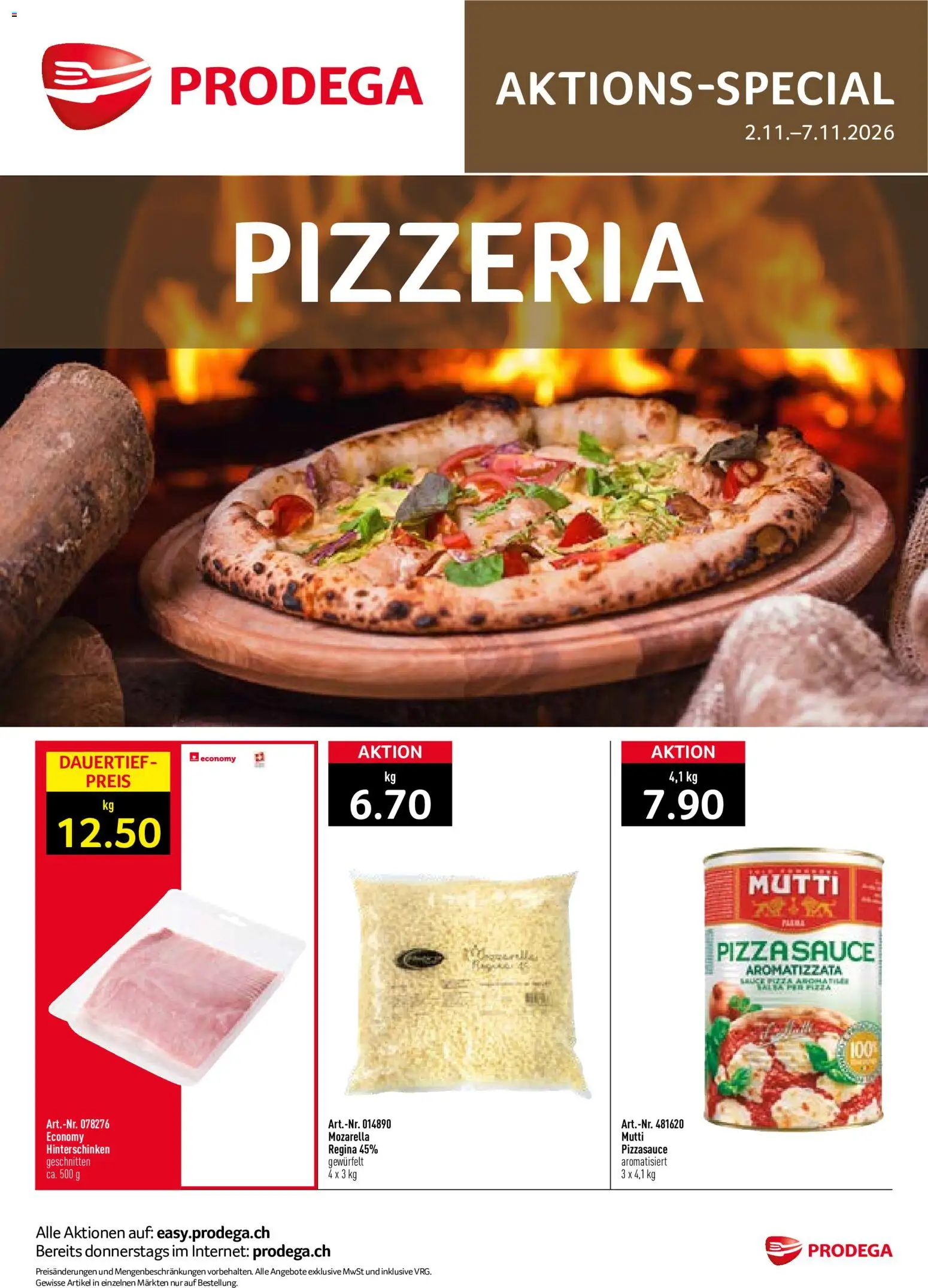 Prodega aktionen Pizzeria – gültig ab 02.11.2026 | Seite: 1