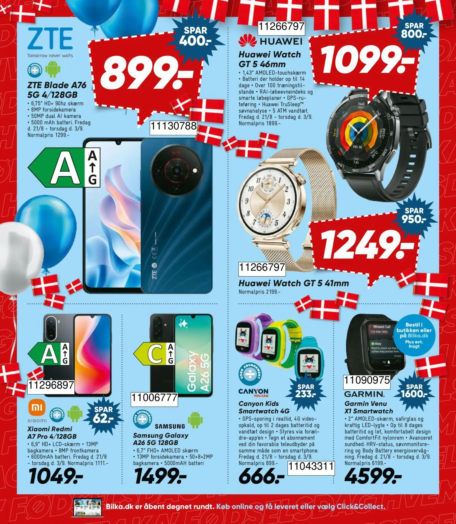 Bilka tilbudsavis – gyldig fra 21/08/2026 | Side: 16 | Produkter: Skærm, Video, Batteri, Smartwatch