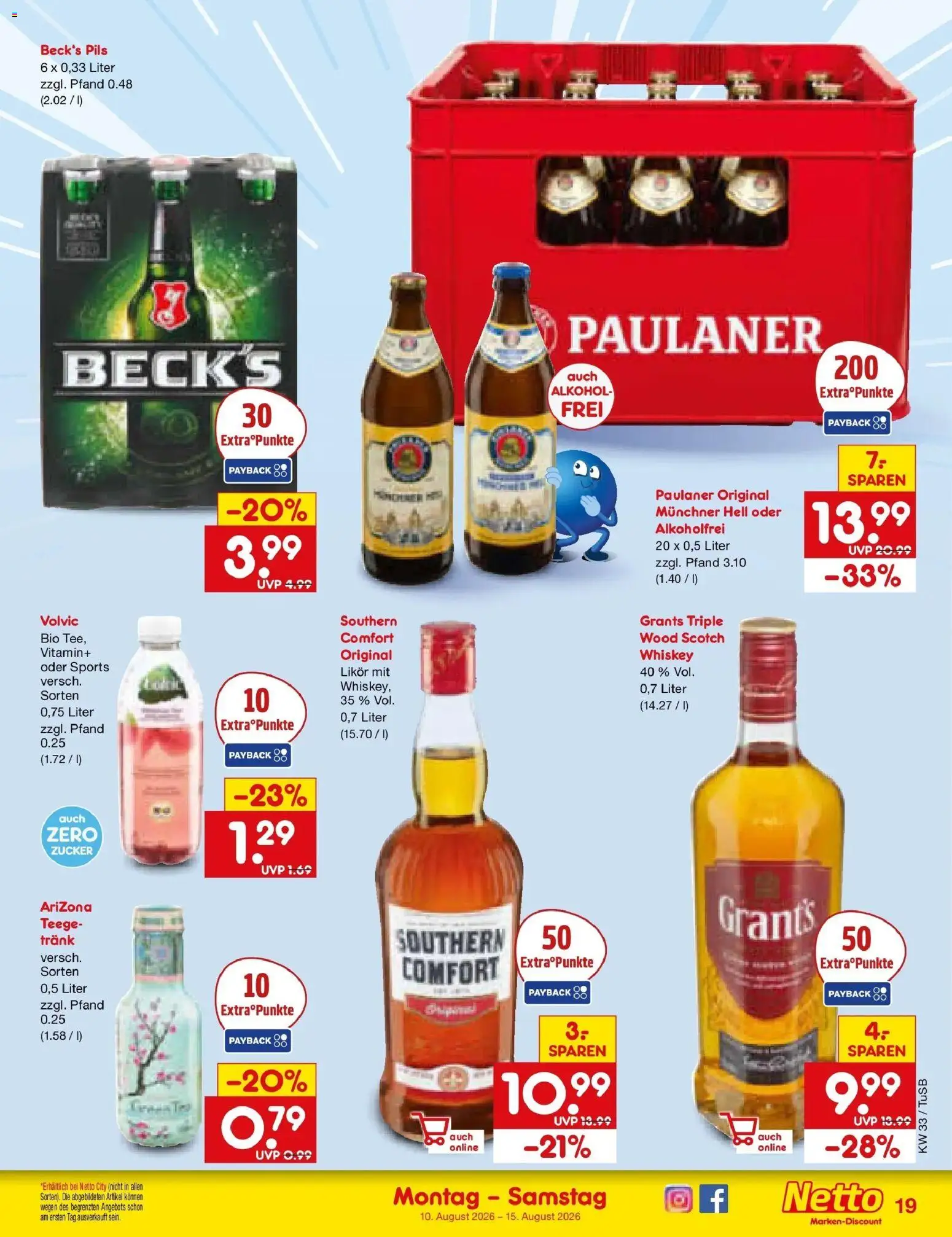 Netto Marken-Discount Prospekt Lahr-Langenwinkel – gültig ab 10.08.2026 | Seite: 25 | Produkte: Likör, Pils, Zucker, Volvic