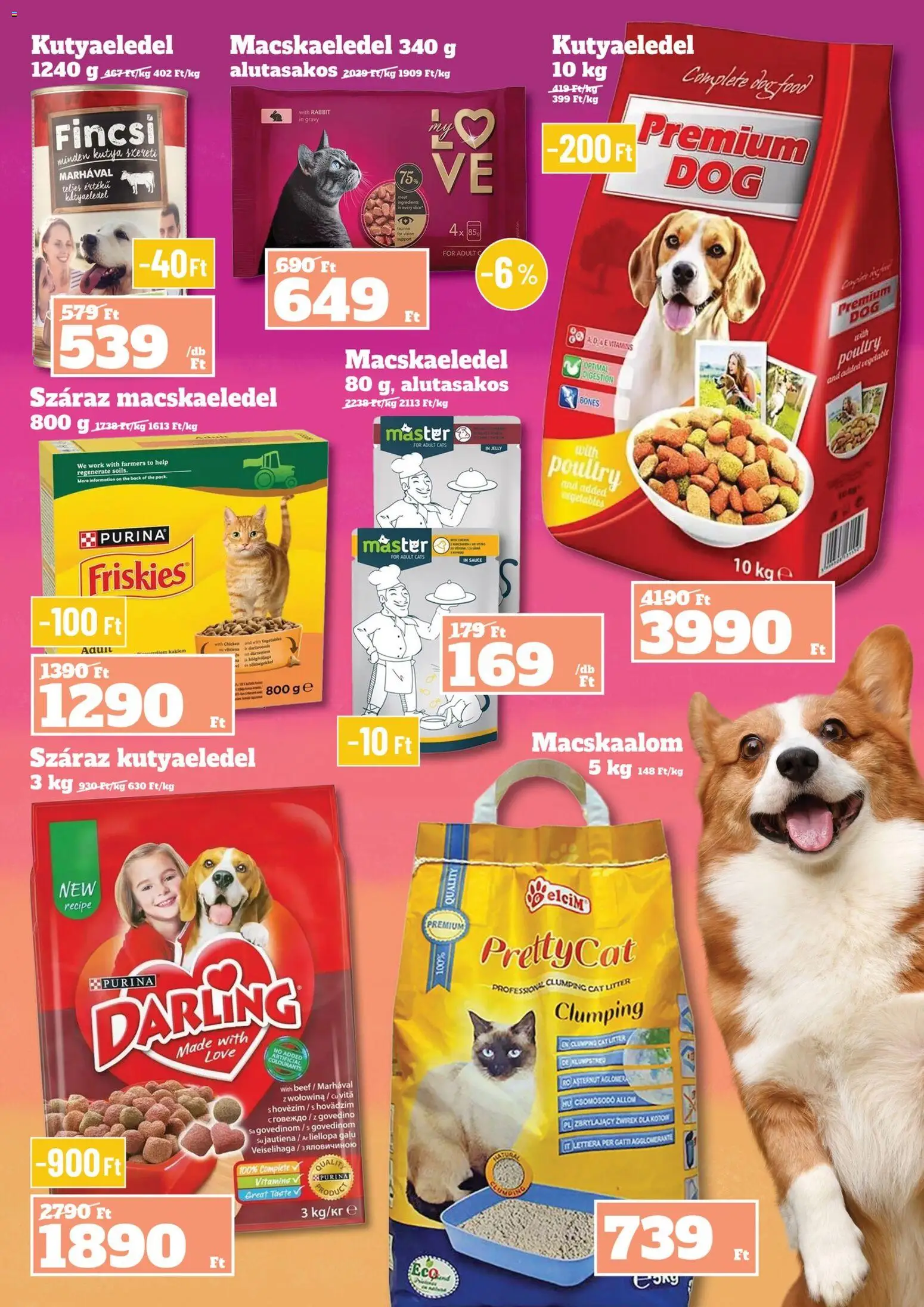 Family Diszkont akciós ujság - amely érvényes a következő dátumtól: 04.06.2026 | Oldal: 22 | Termékek: Macskaalom, Macskaeledel, Kutyaeledel
