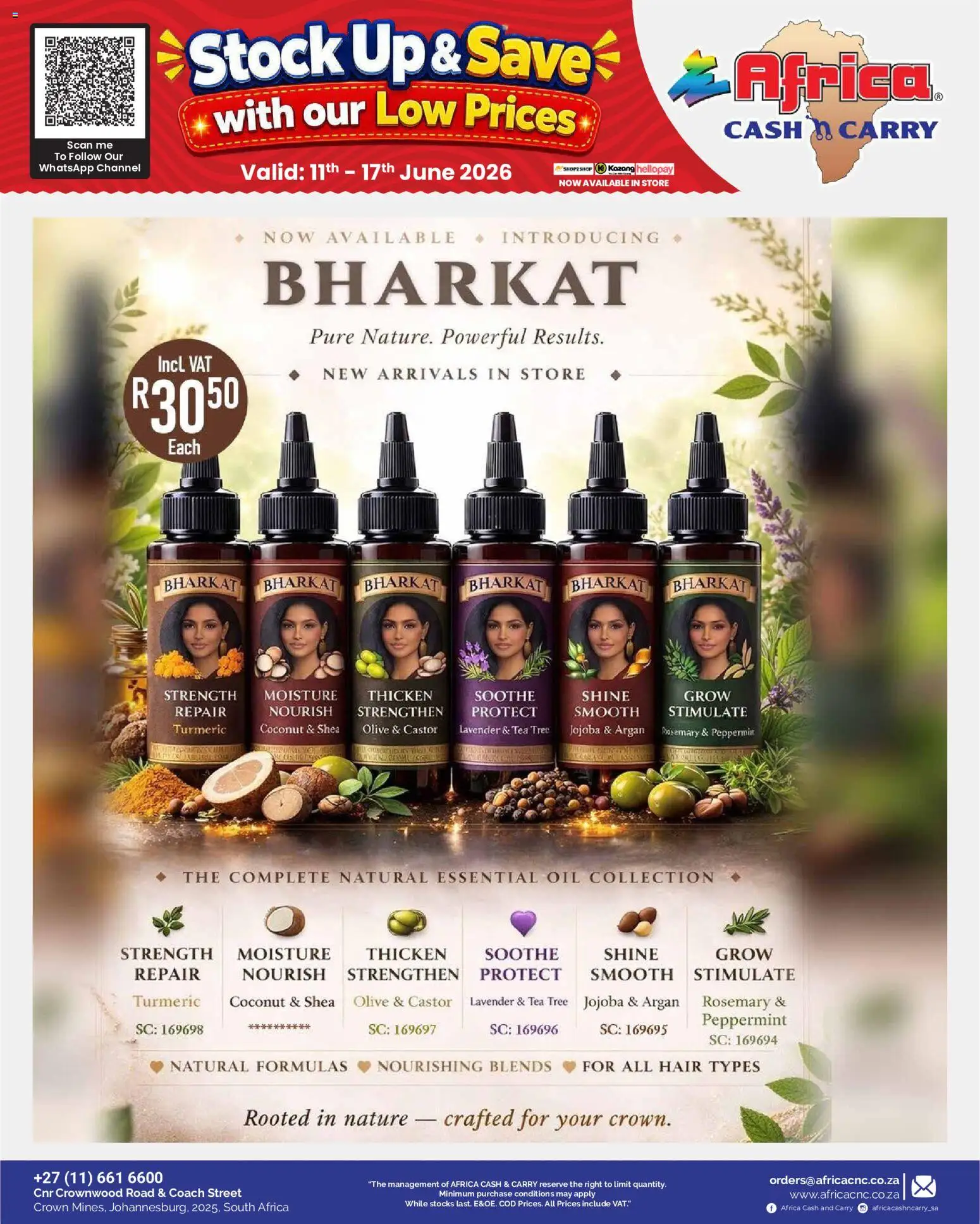 New Africa Cash & Carry catalogue – valid from 11.06.2026 | Page: 55 | Products: Oil, Tea, Stock