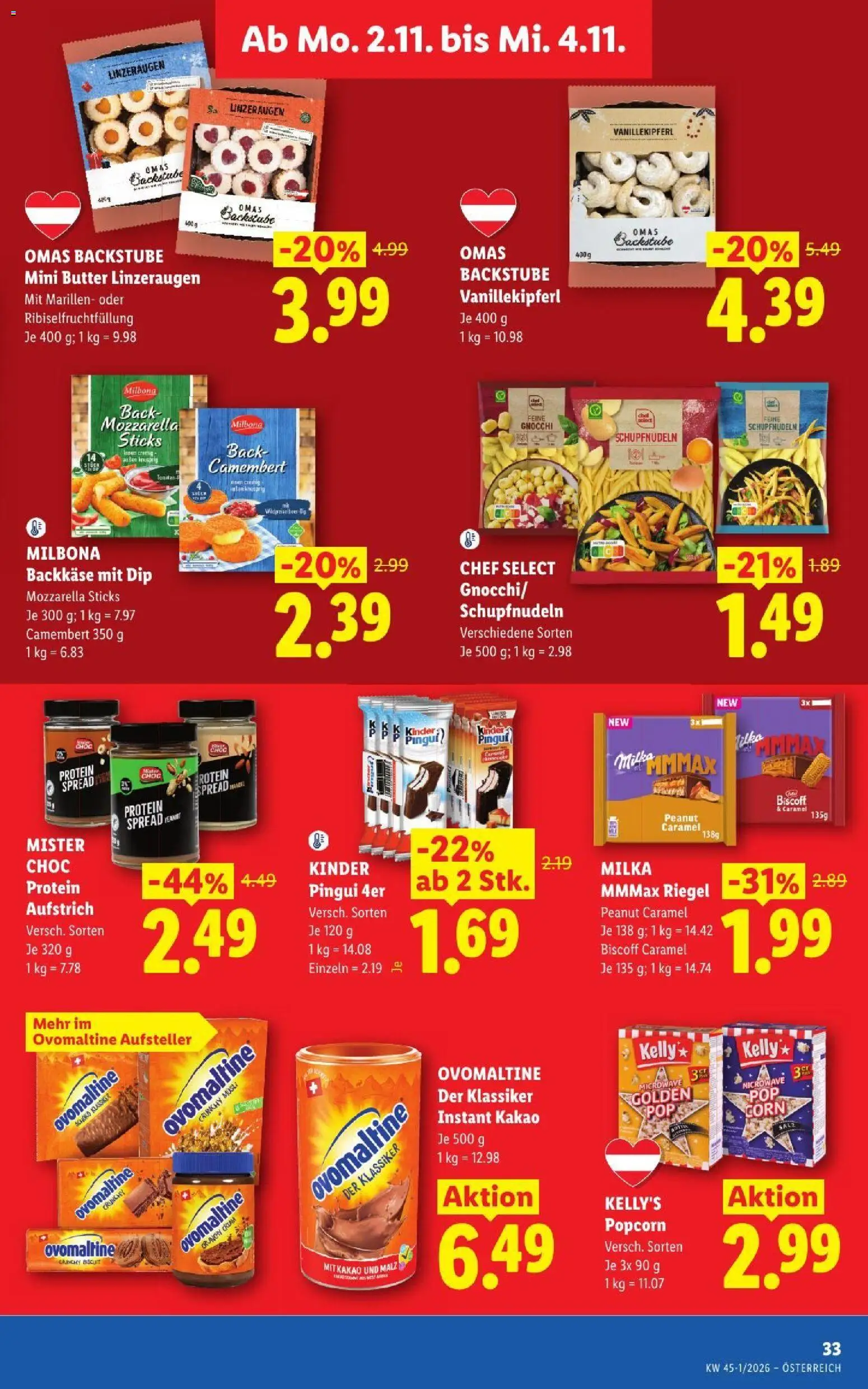 Lidl Flugblatt gültig ab 29.10.2026 | Seite: 42 | Produkte: Pasta, Mandel, Butter