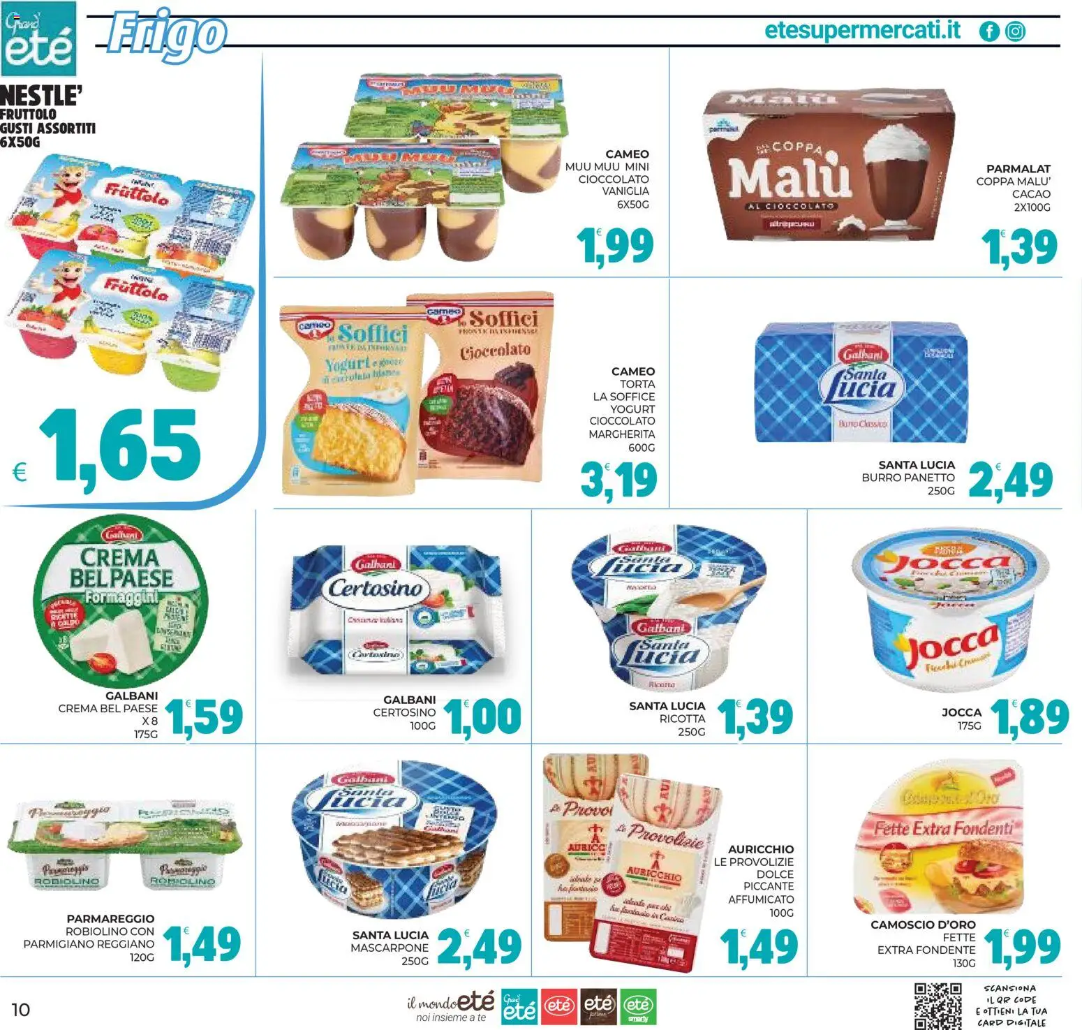 Volantino Eté del 13/10/2026 | Pagina: 10 | Prodotti: Crema, Yogurt, Torta, Parmigiano reggiano